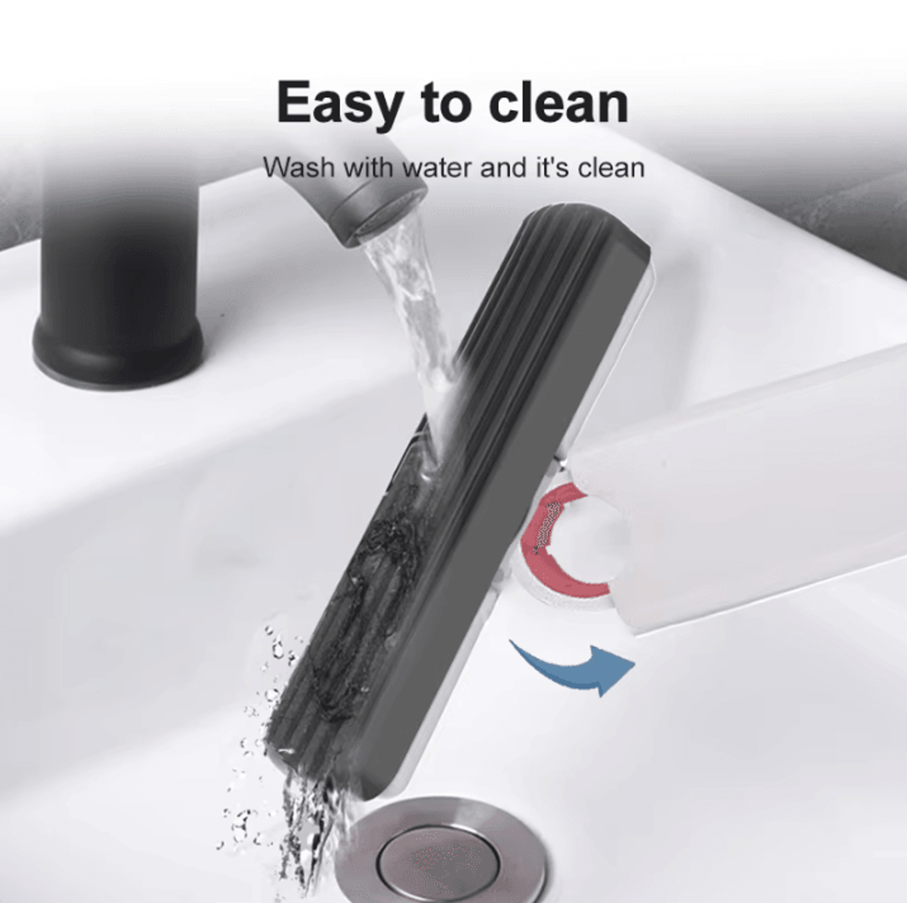 SelfSqueezing Mini Mop  Portable Folding Cleaning Mop With Sponge For Home Floor Washing Tool And C 1