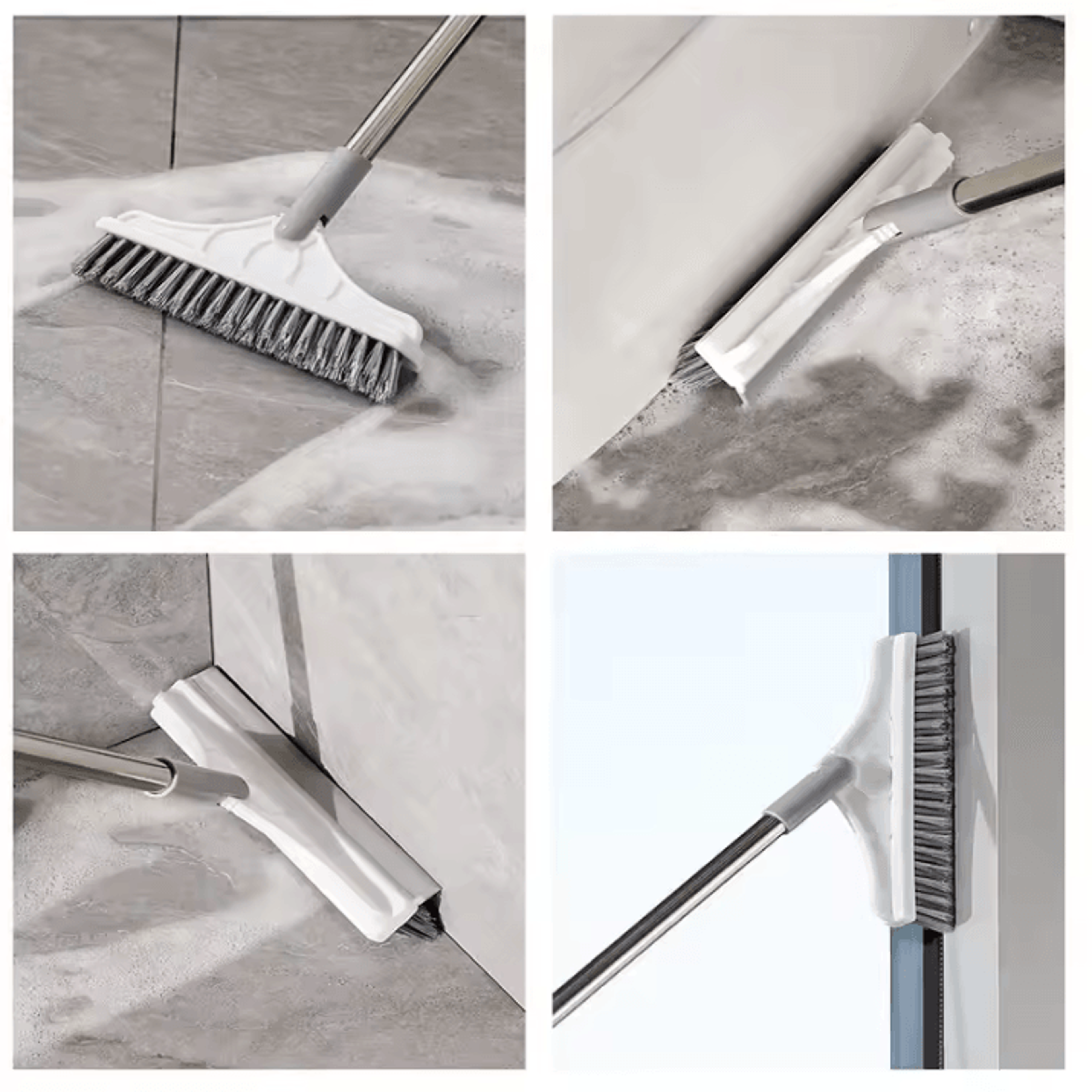 Long Handle Floor Brush  Bathroom Cleaning Brush  Toilet  Tile Scrub Brush For Seam And Wall Wash 3