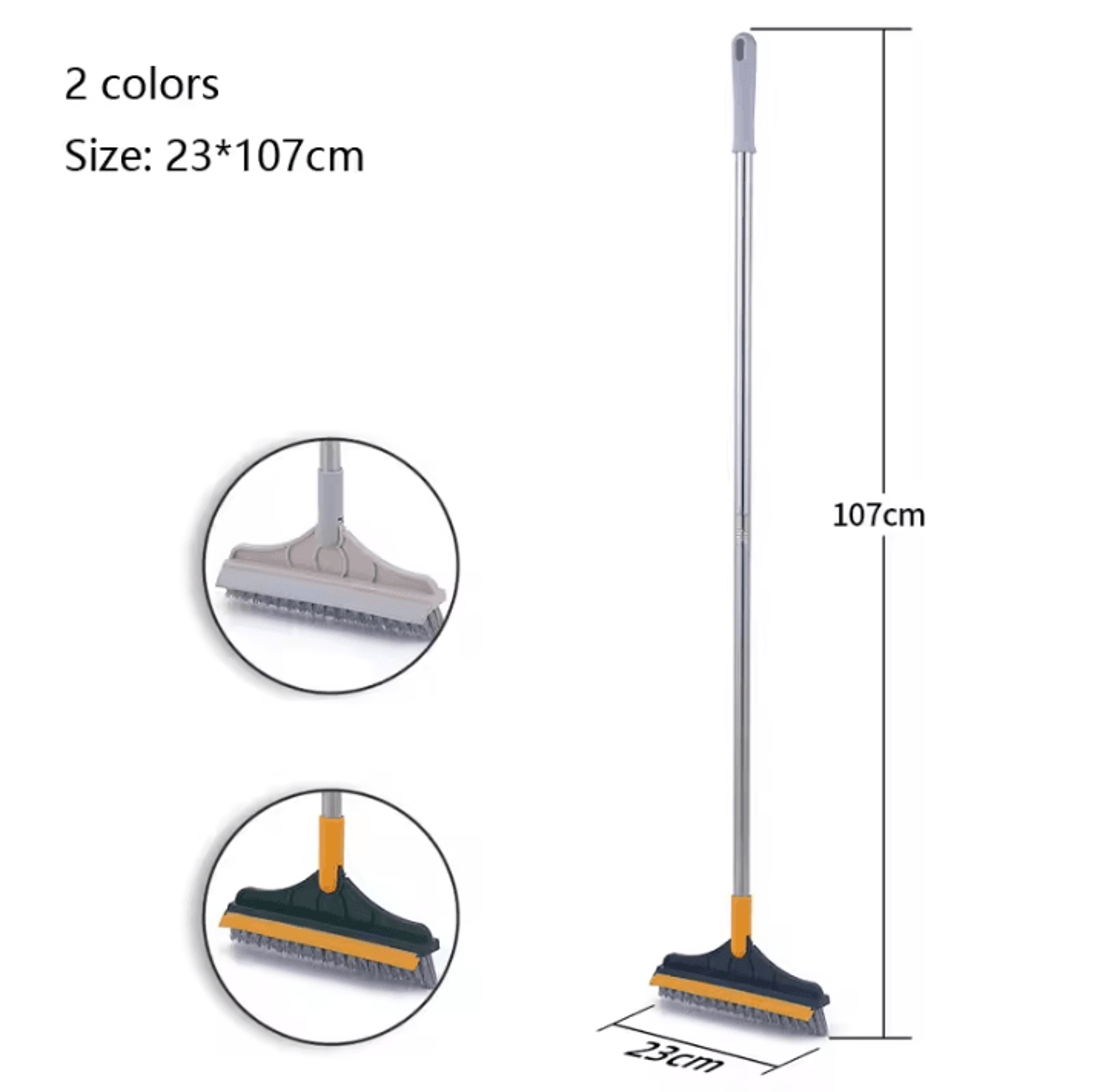 Long Handle Floor Brush  Bathroom Cleaning Brush  Toilet  Tile Scrub Brush For Seam And Wall Wash 5