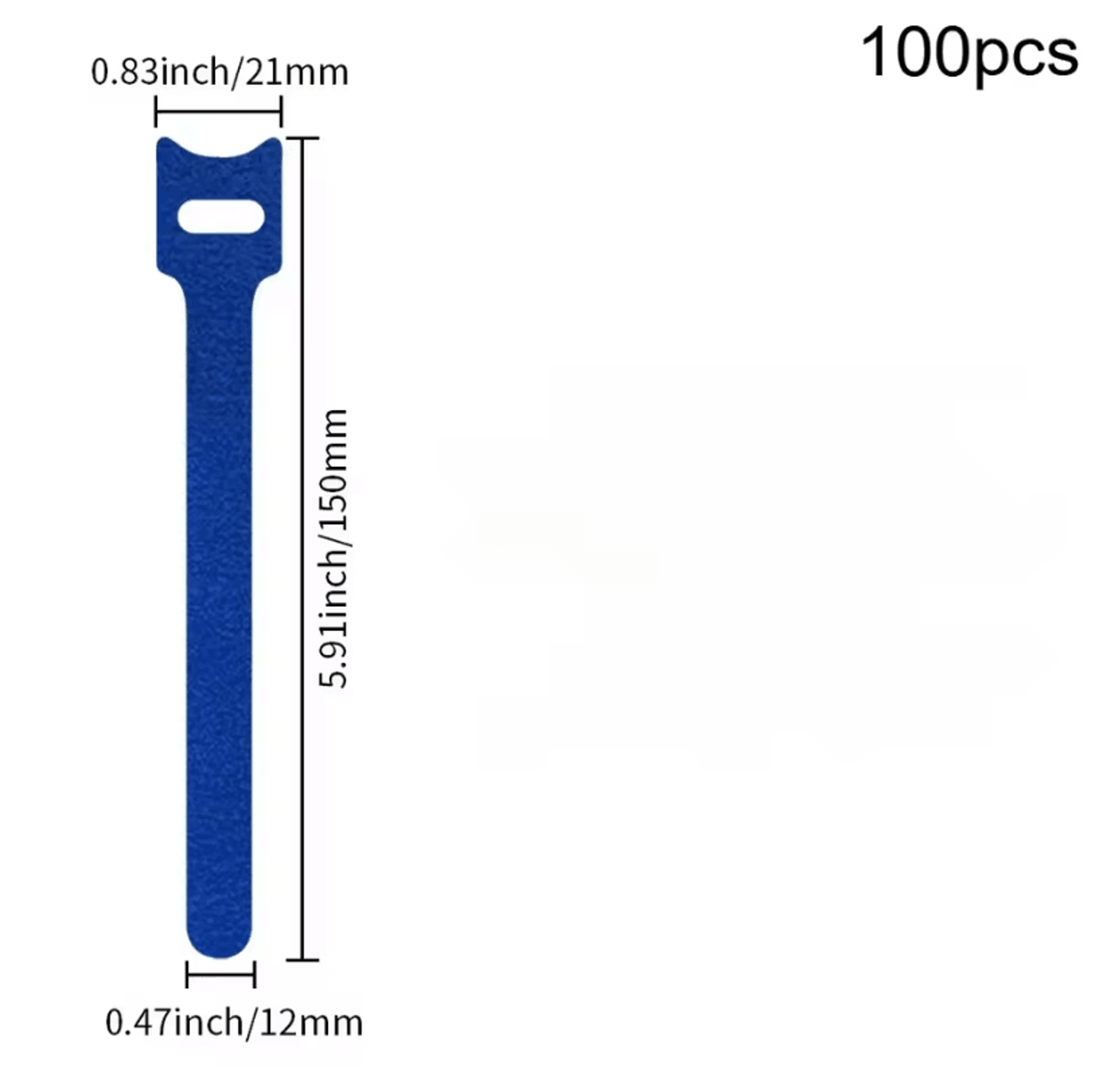 100Pcs Reusable Cable Ties  Hook And Loop Fastening Straps For Wire Organizers And MultiPurpose Cab 9