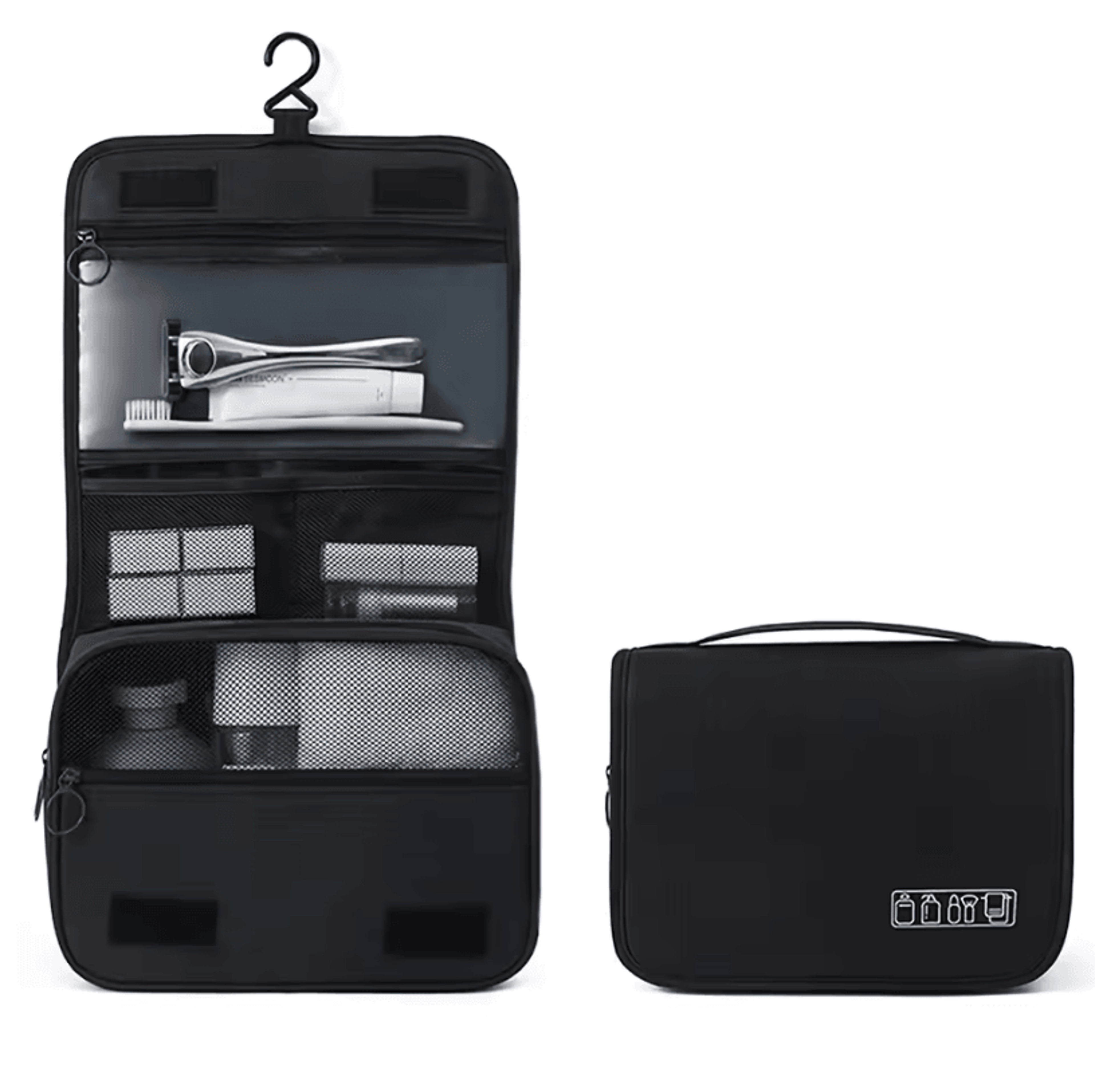 MultiFunctional Travel Toiletry Bag With Hanging Hook  Waterproof Makeup And Cosmetic Storage Organ 6