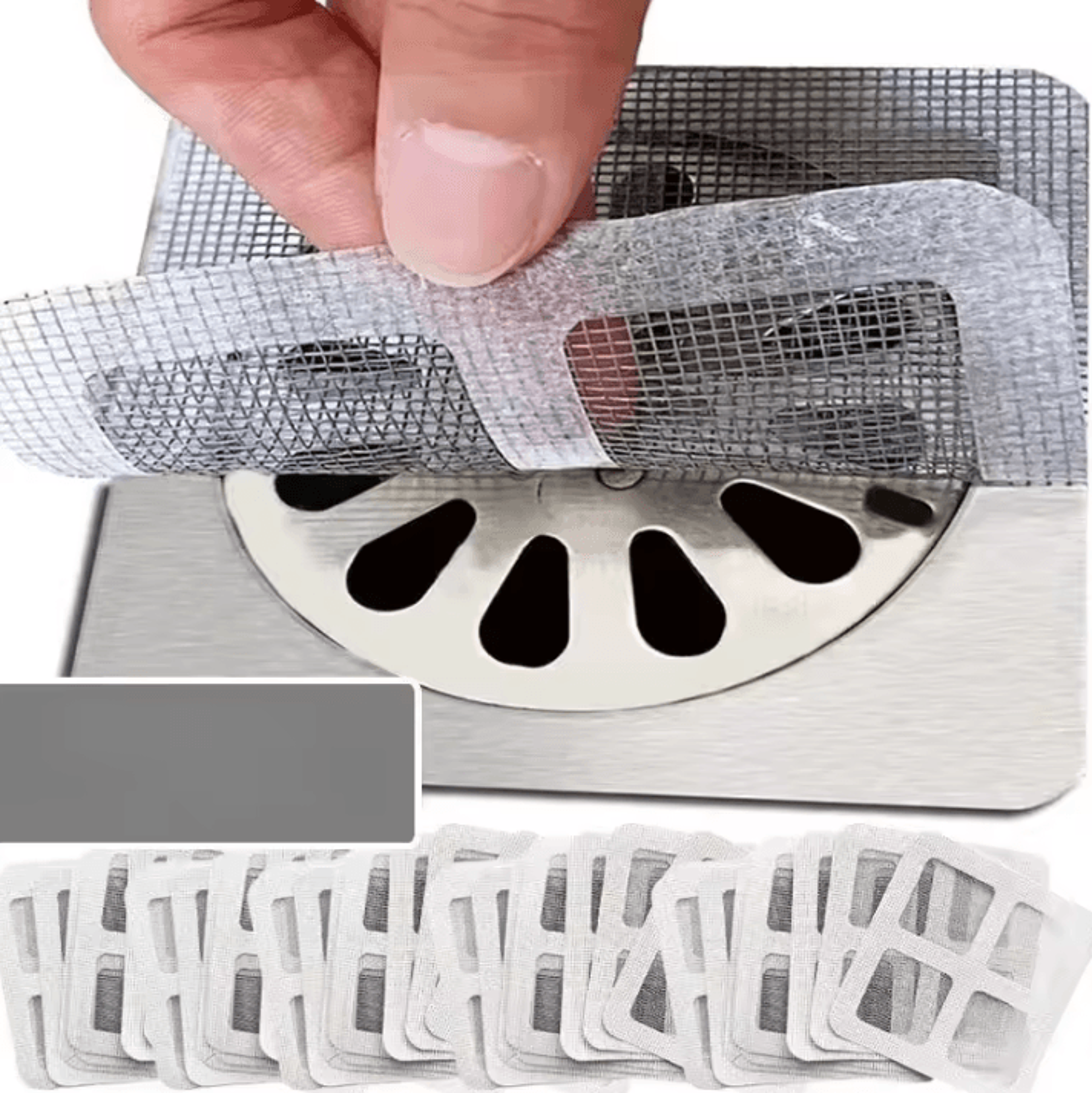 3050 Pack Shower Drain Hair Catcher Disposable Drain Covers With Mesh Hair Stopper Strainer For Bat 2
