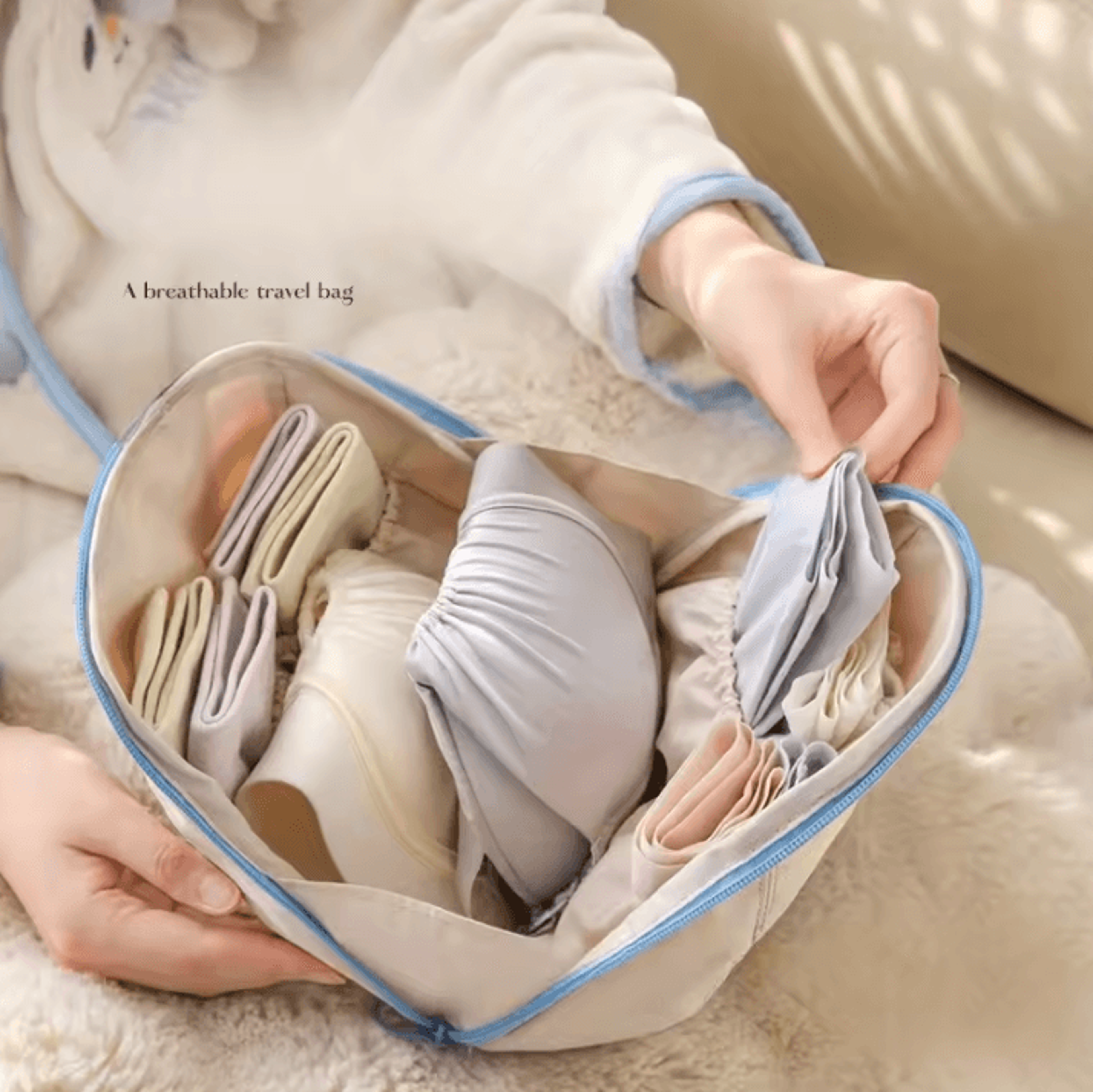 3in1 Travel Organizer Underwear Socks And Clothes Portable Storage Tote Bag For Daily Use And Trave 3