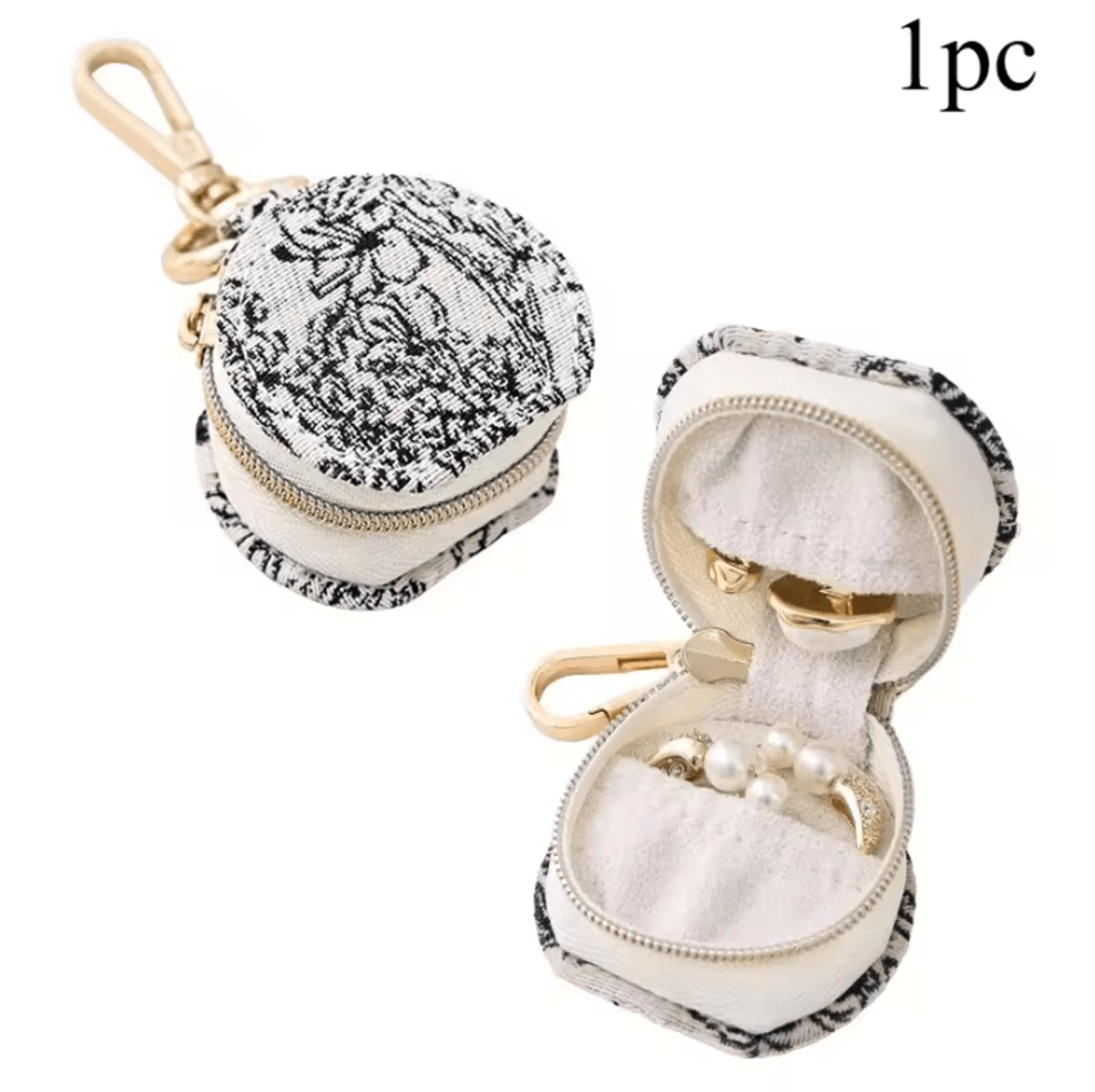 1pc Mini Travel Jewelry Organizer Portable Jewelry Case Box For Earrings Necklaces And Rings Handba 8