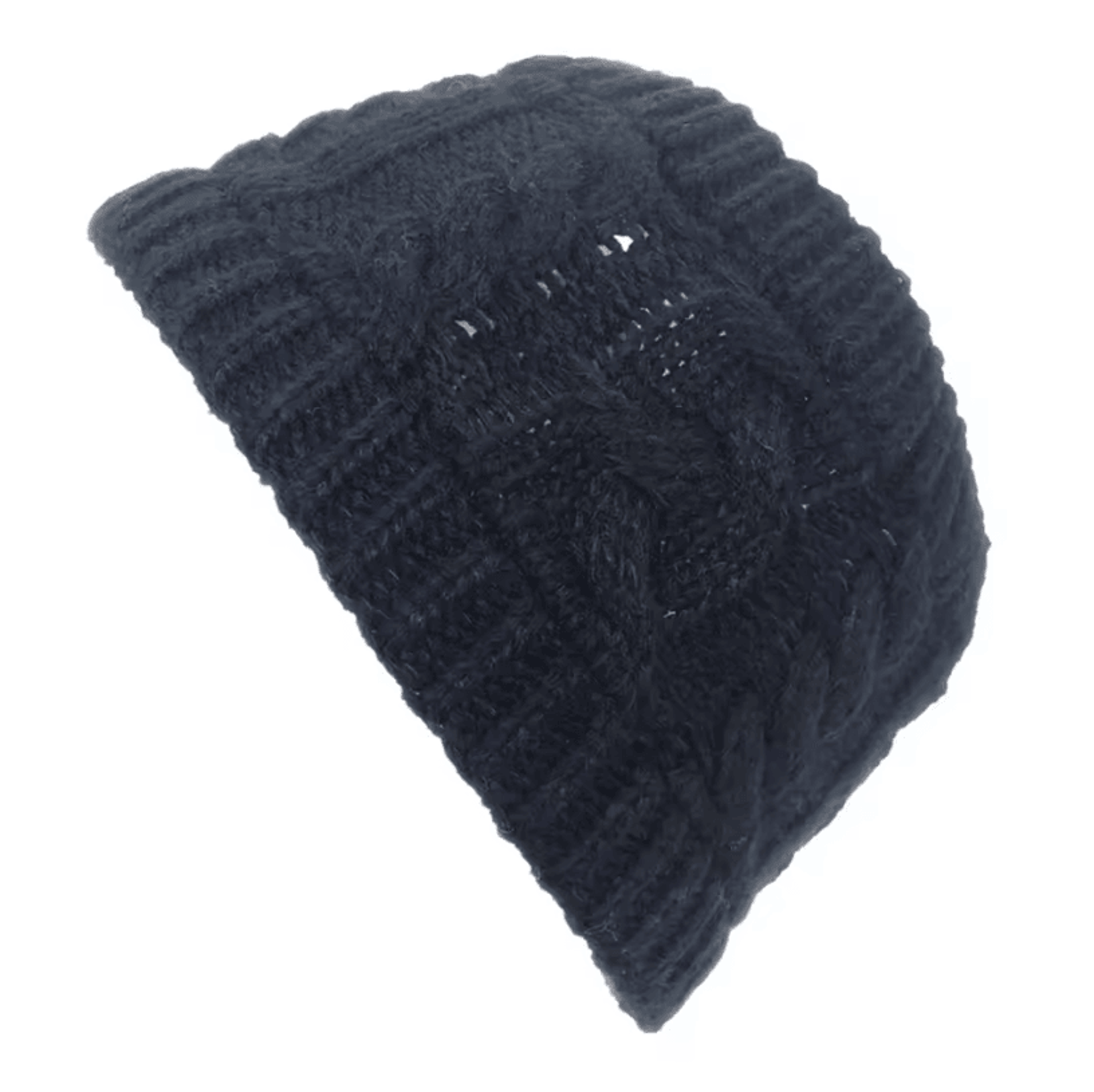 One Size Warm Winter Skullies Beanie Solid Color Knit Wool Hat Fashion Snow Cap For Women 2