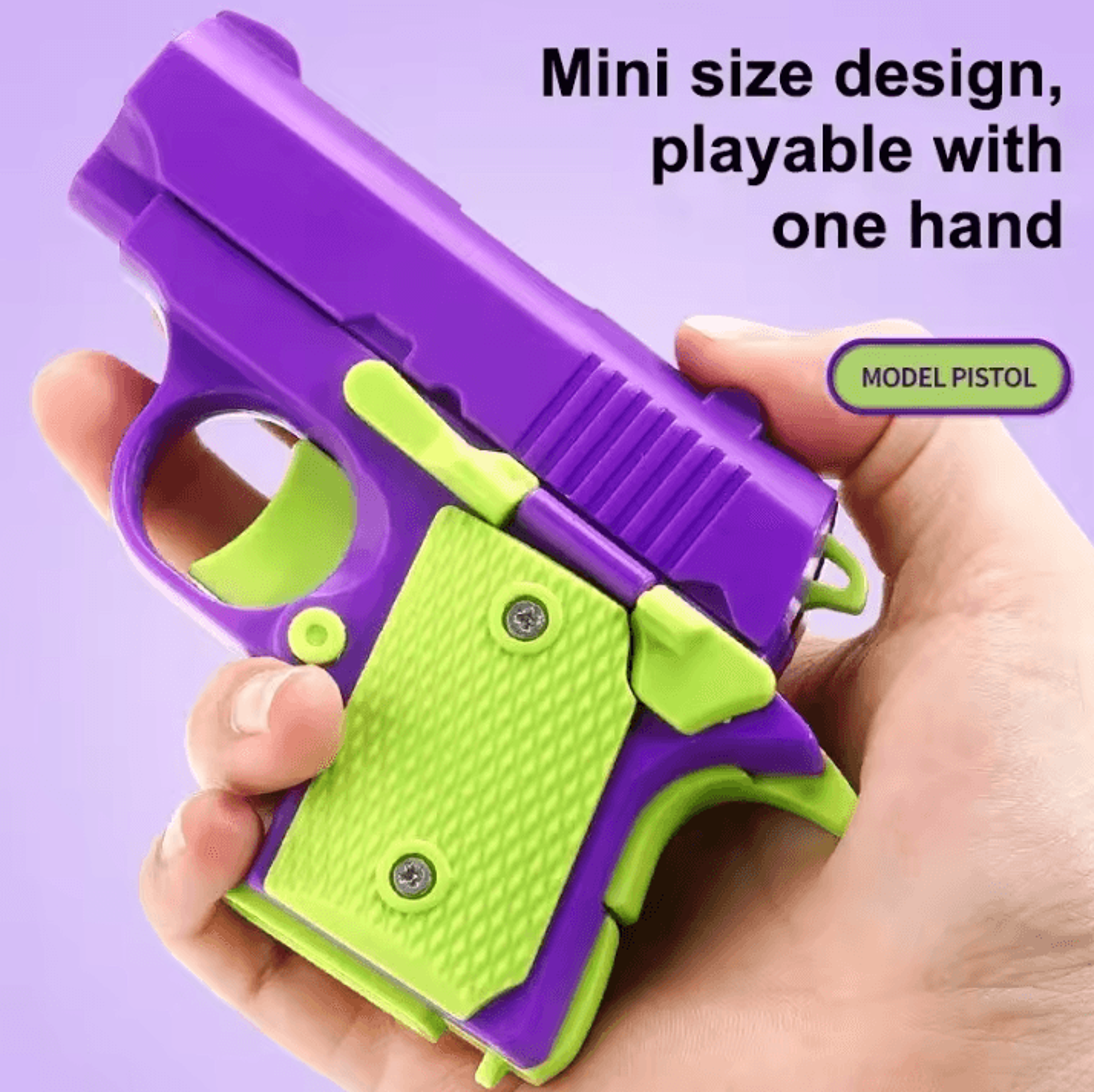 Mini 3D Gravity Printed Toy Pistol Model Fun StressRelief Gift For Kids And Adults 4