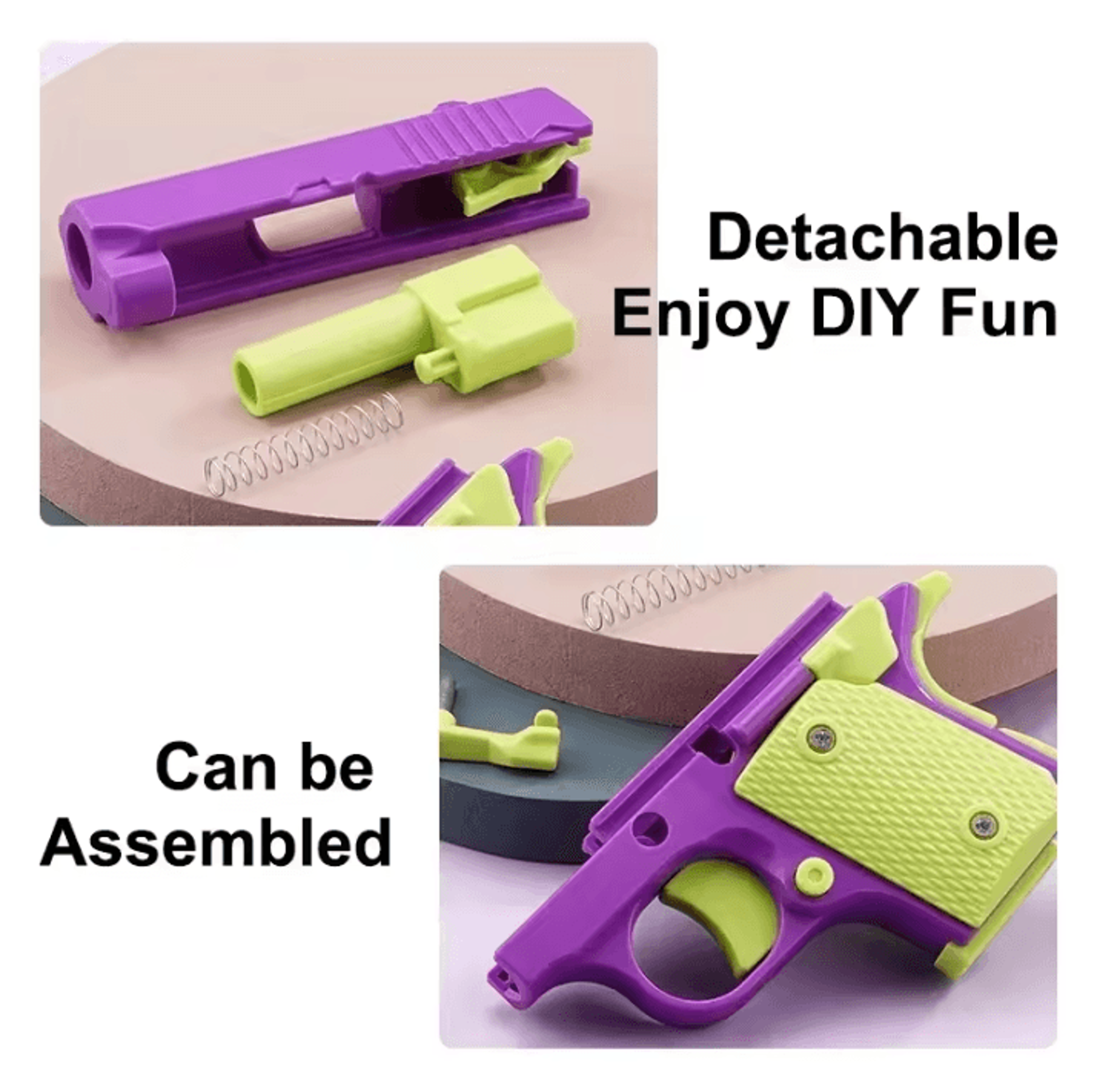 Mini 3D Gravity Printed Toy Pistol Model Fun StressRelief Gift For Kids And Adults 5