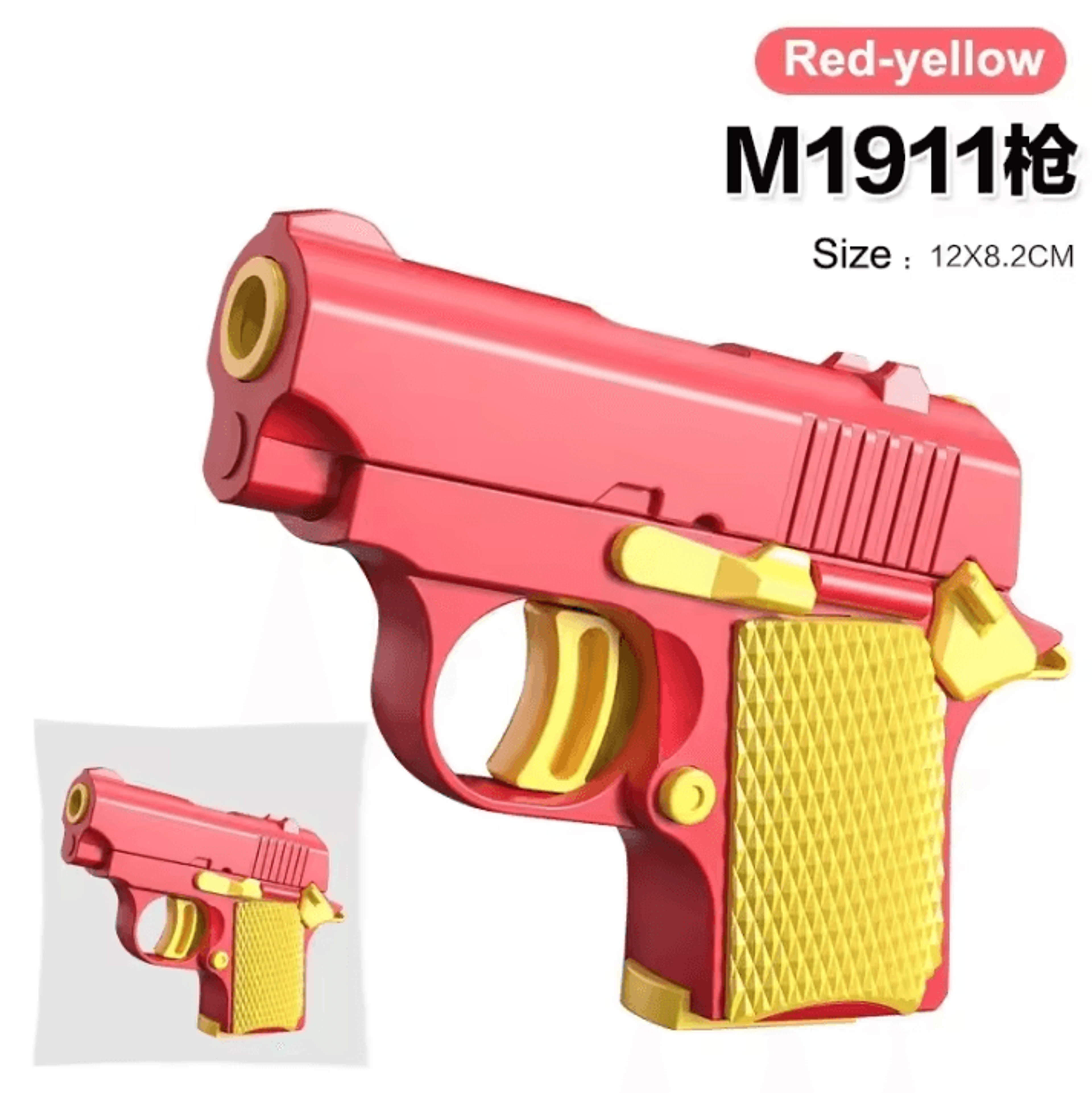 Mini 3D Gravity Printed Toy Pistol Model Fun StressRelief Gift For Kids And Adults 7