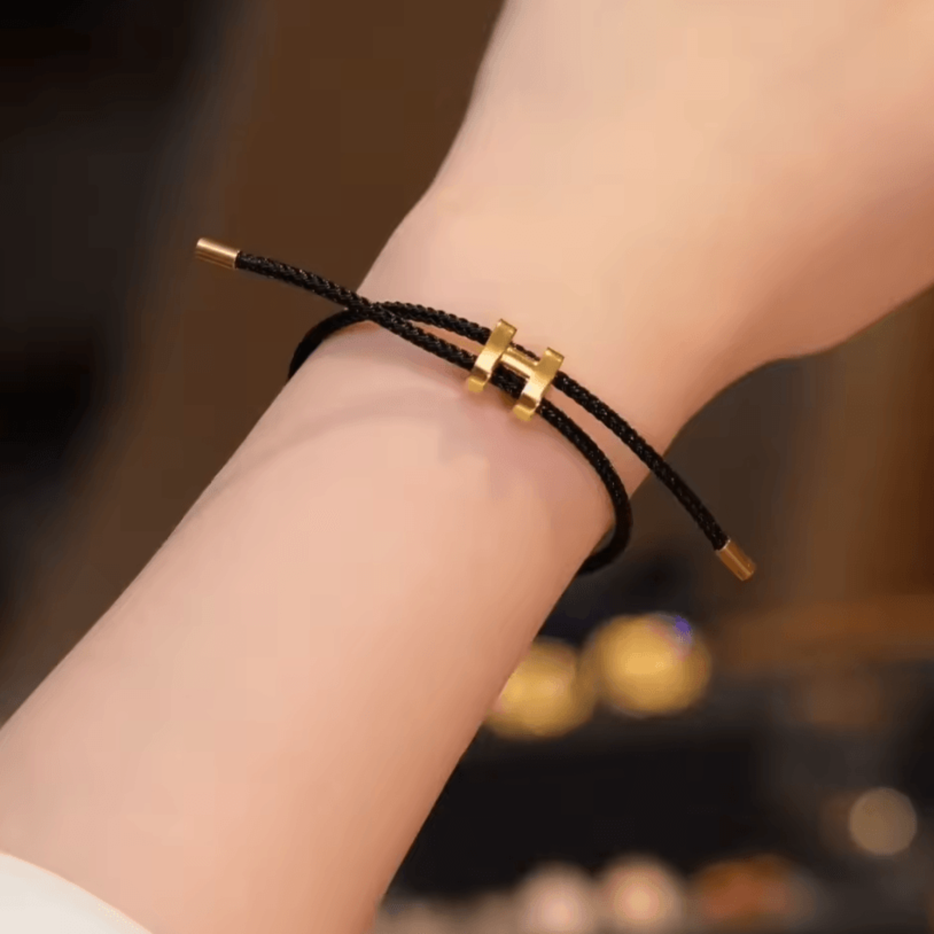 h-shaped titanium steel bracelet – stylish and adjustable waterproof bracelet for men