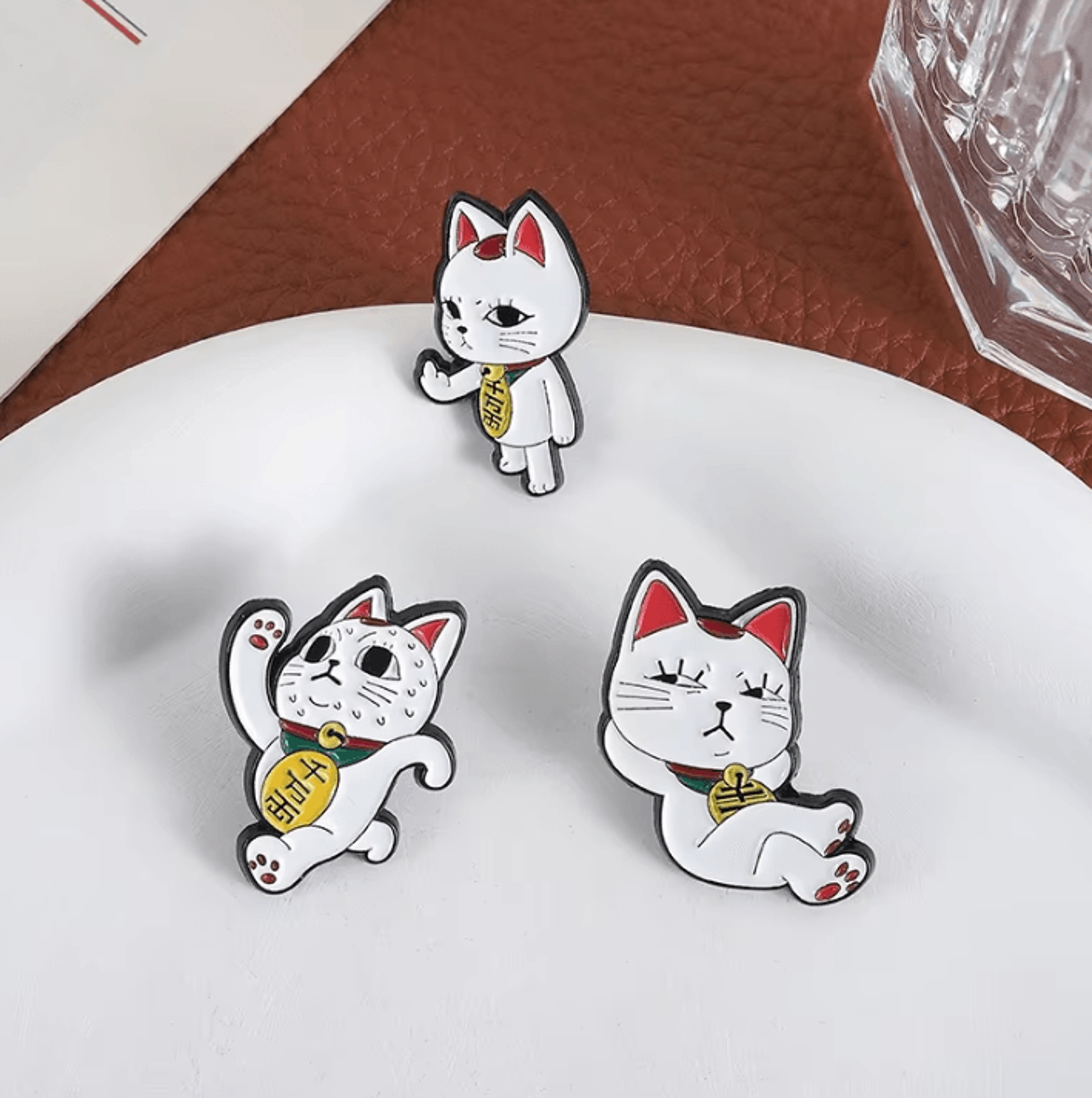 2Pcs Turbo Granny Cat Cartoon Enamel Pins  Funny Anime Cat Brooch And Lapel Badge Gift 3