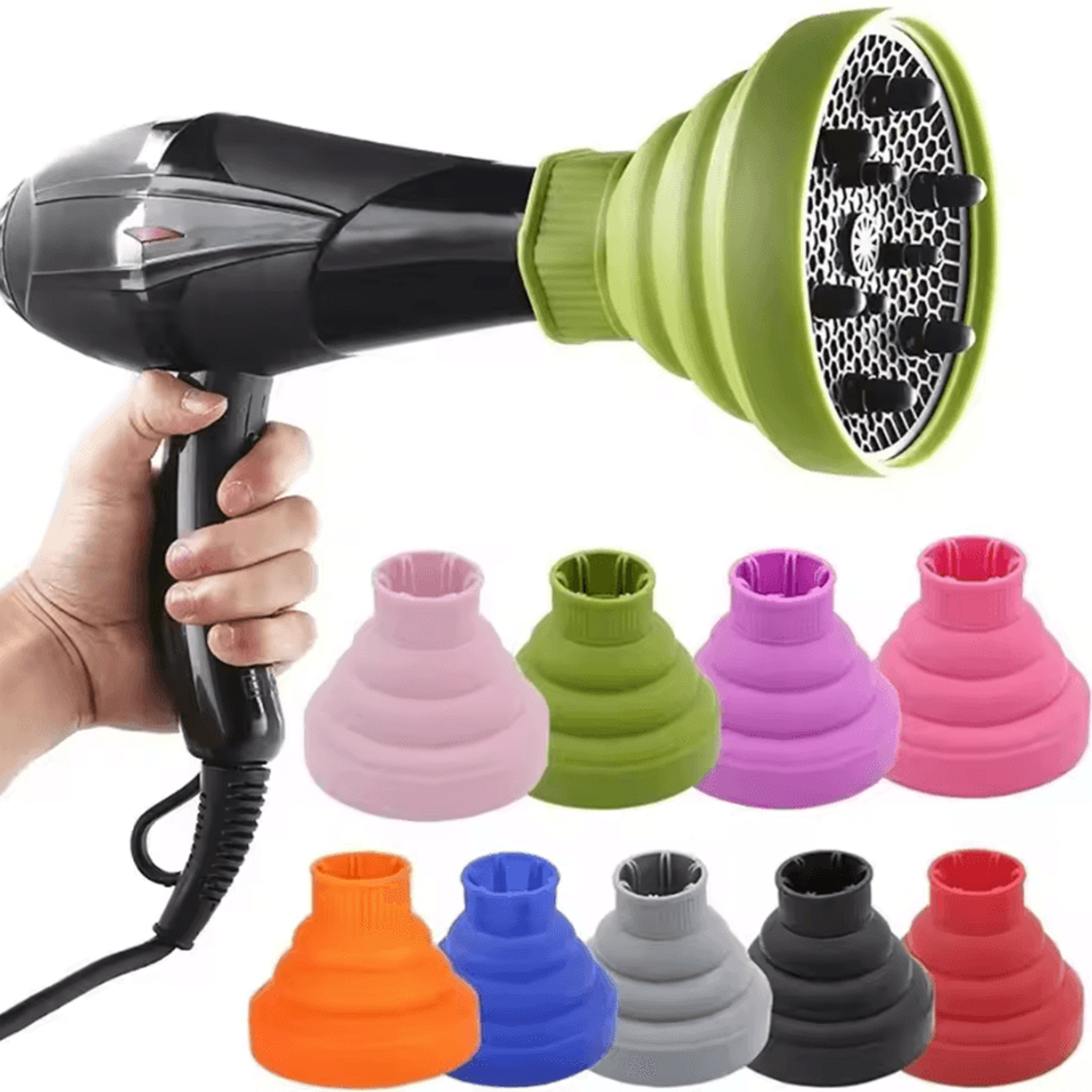 silicone hair diffuser cover universal hair curl diffuser accessory for hair dryer curly drying tool