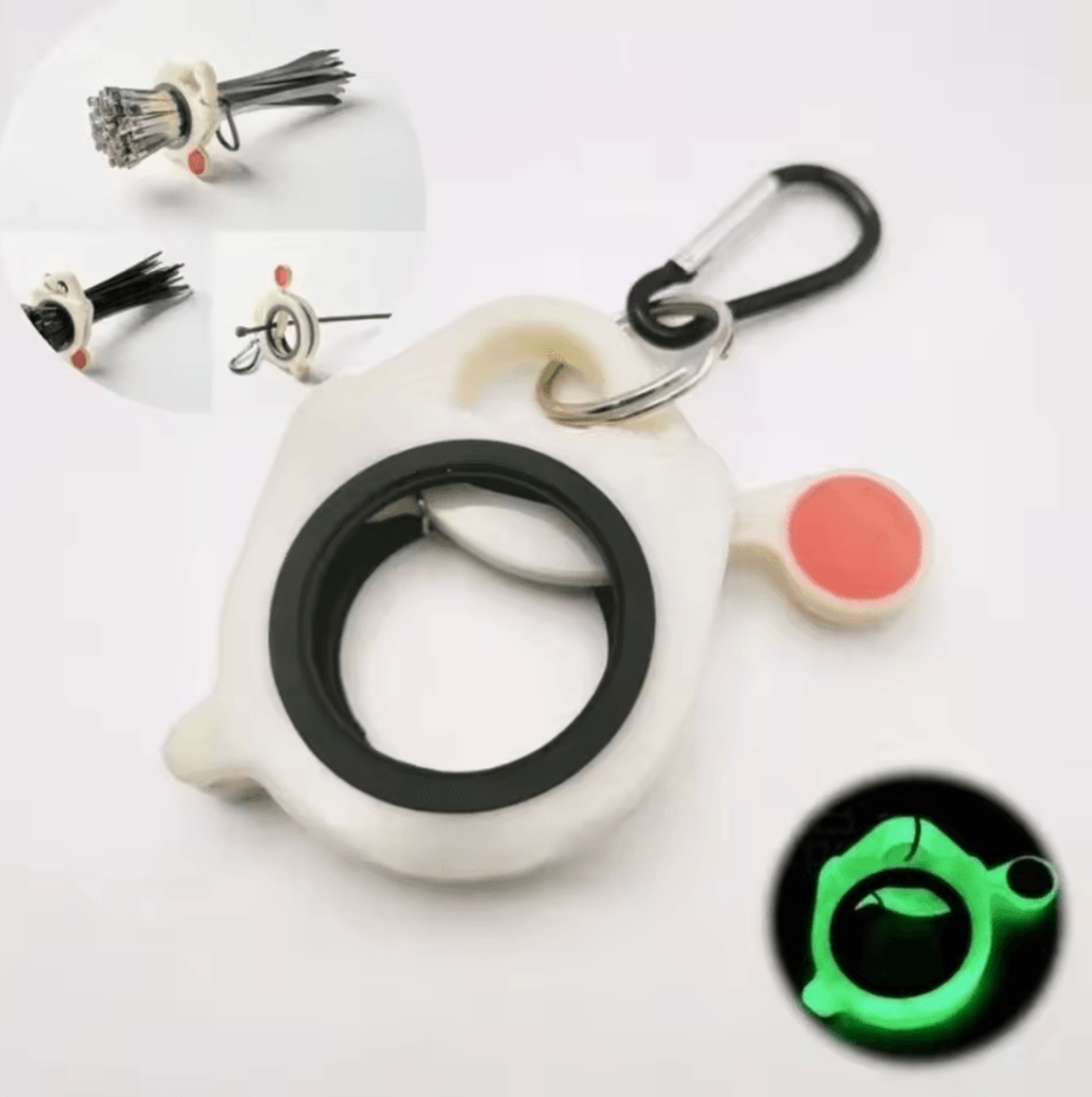 glow in the dark cable tie organizer – lightweight plastic holder for neat cable management