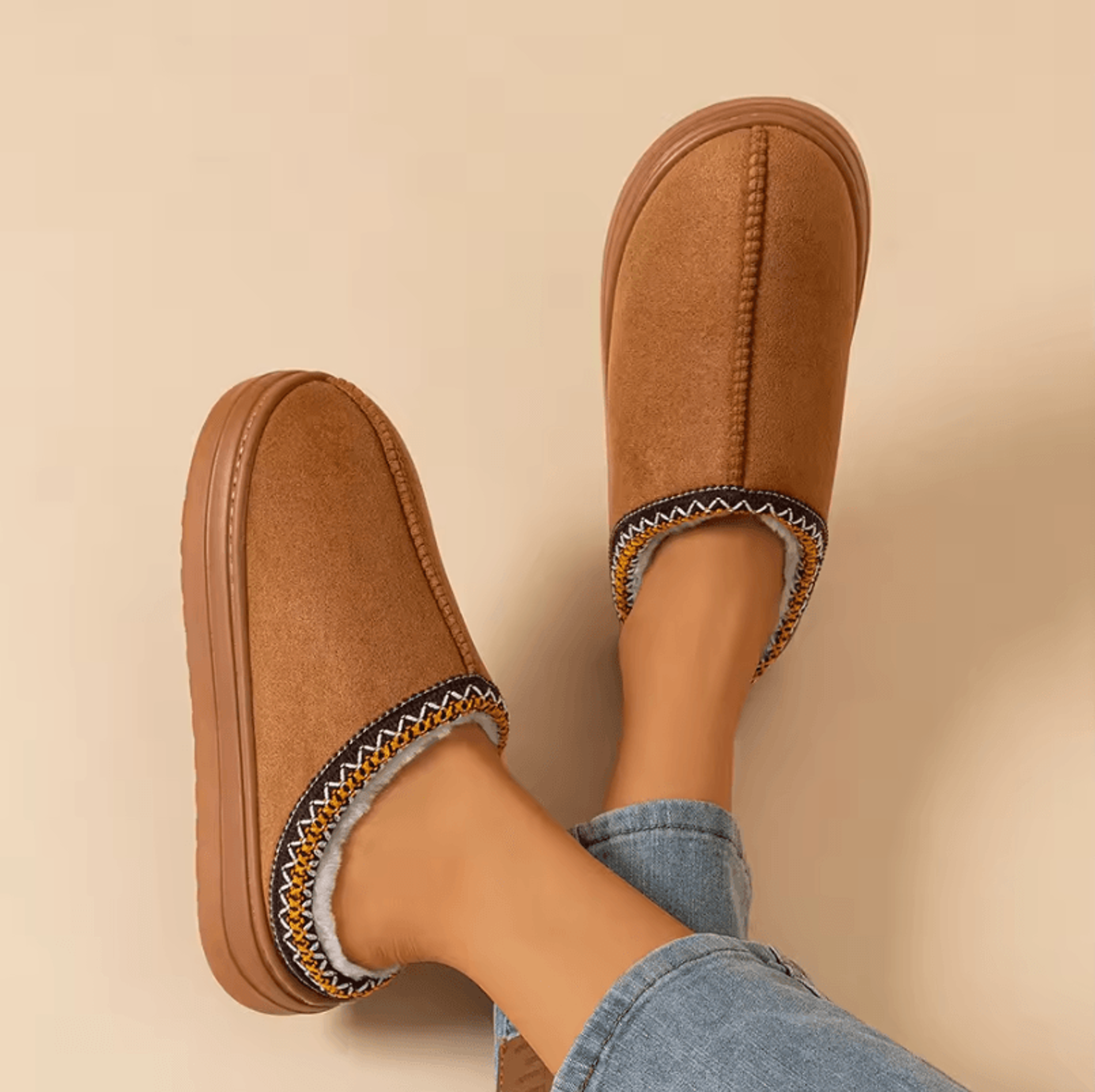 fuzzy fur winter slippers anti-slip indoor outdoor warm comfort house shoes for women and men