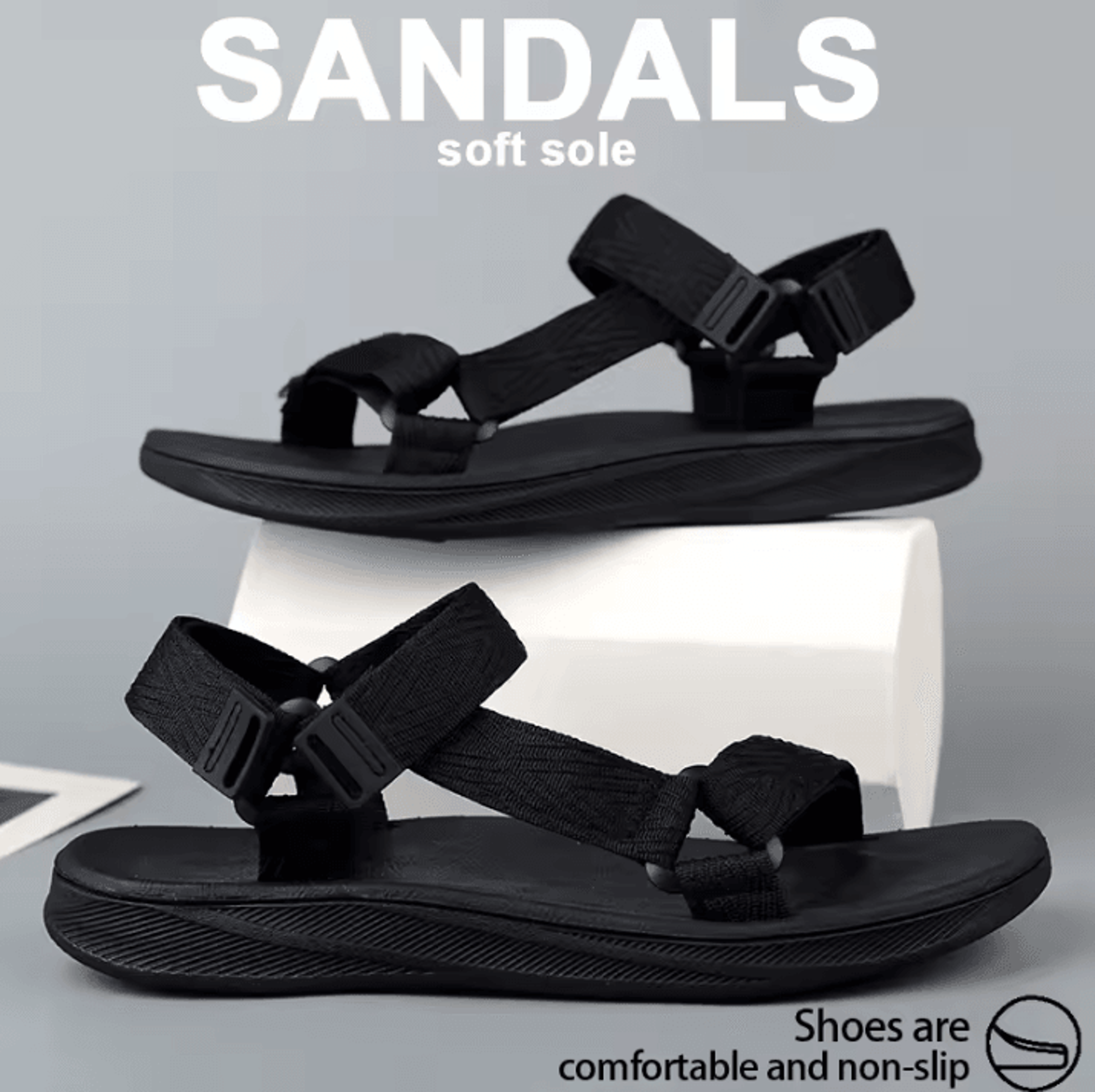 mens outdoor wadable sandals – arch support gladiator beach shoes with yoga mat insole
