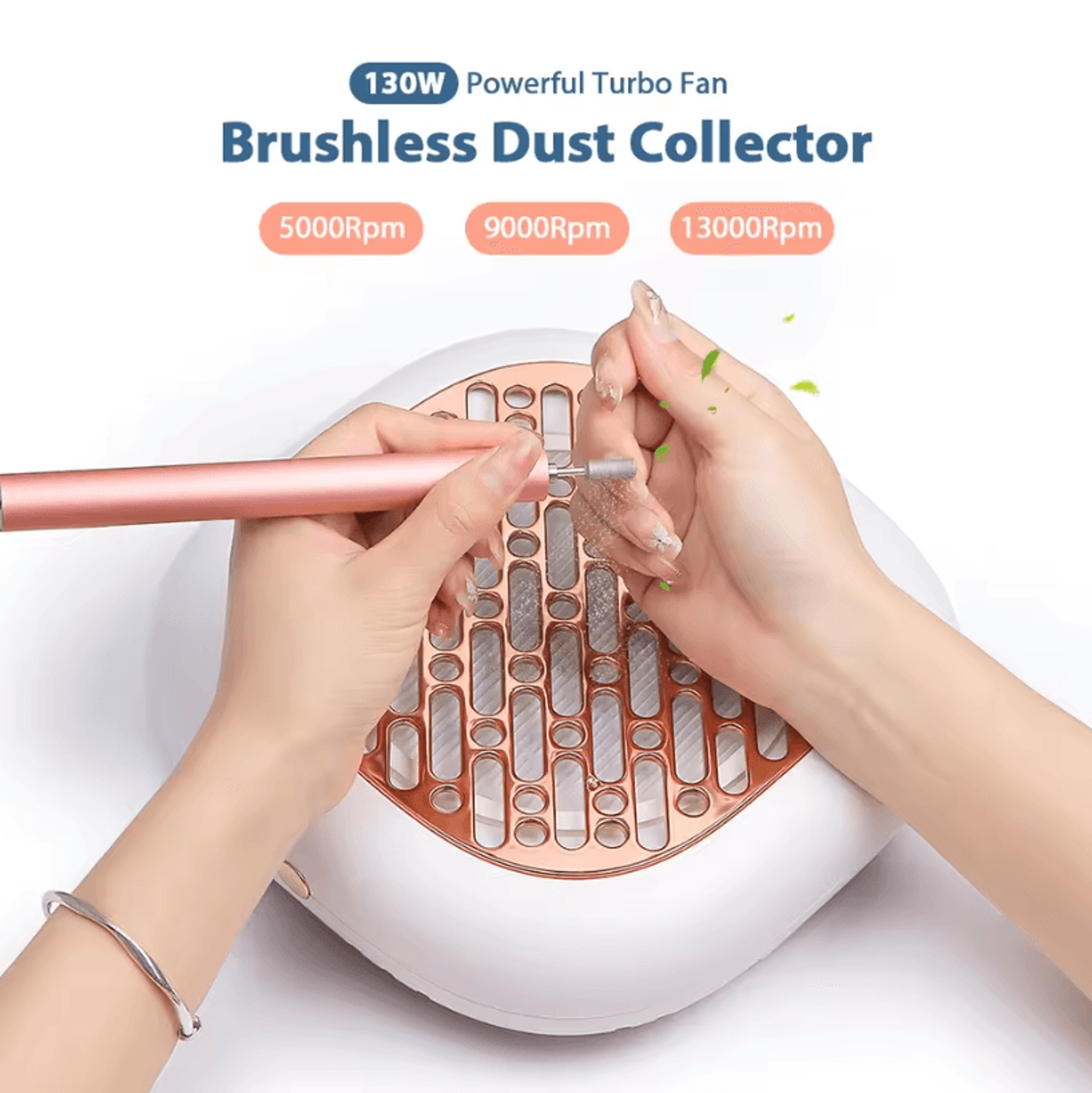 130w nail dust collector – professional brushless nail dust extractor vacuum cleaner
