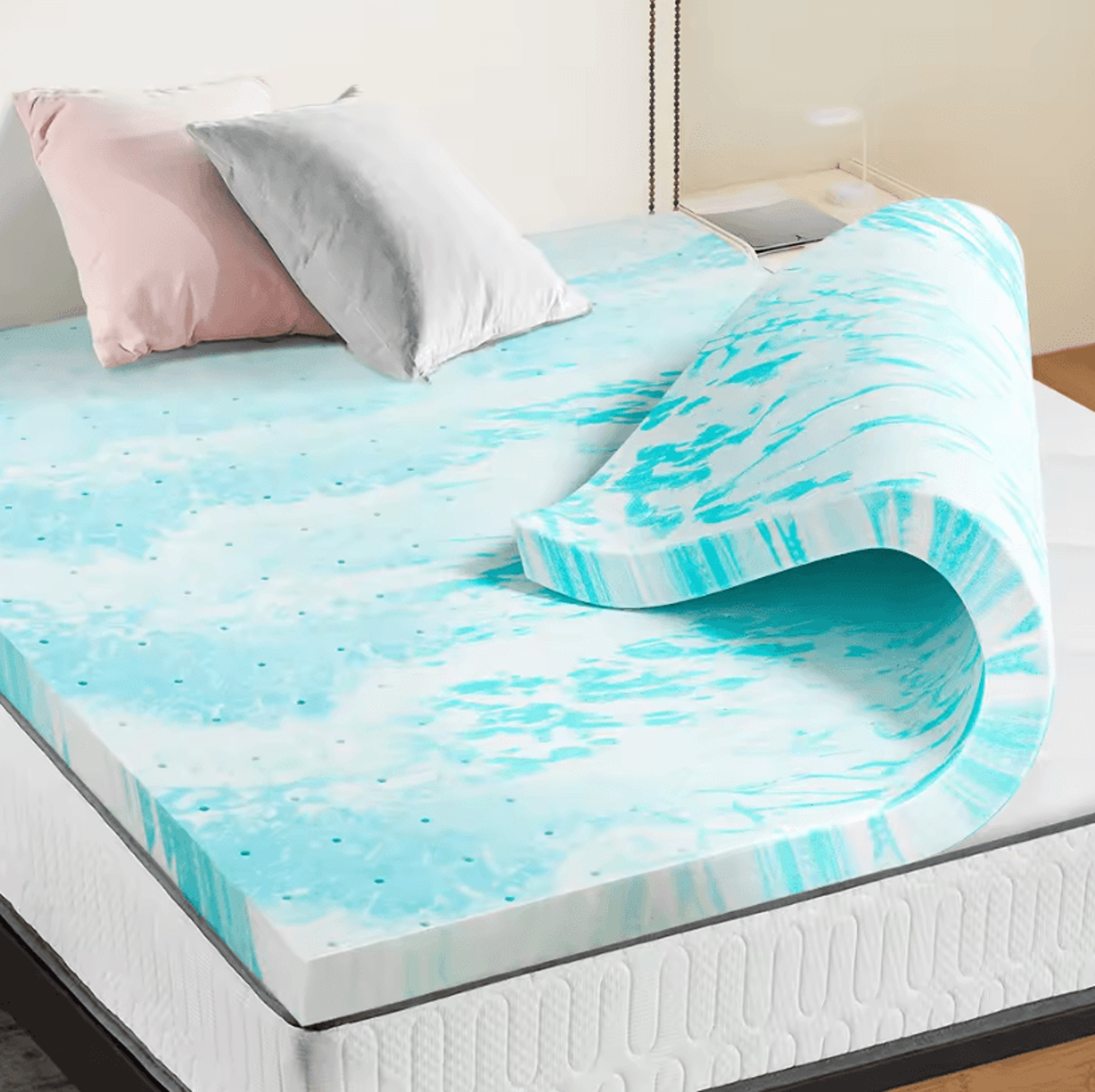 jhk cooling gel memory foam mattress topper full size plush cooling gel mattress topper comfort layer