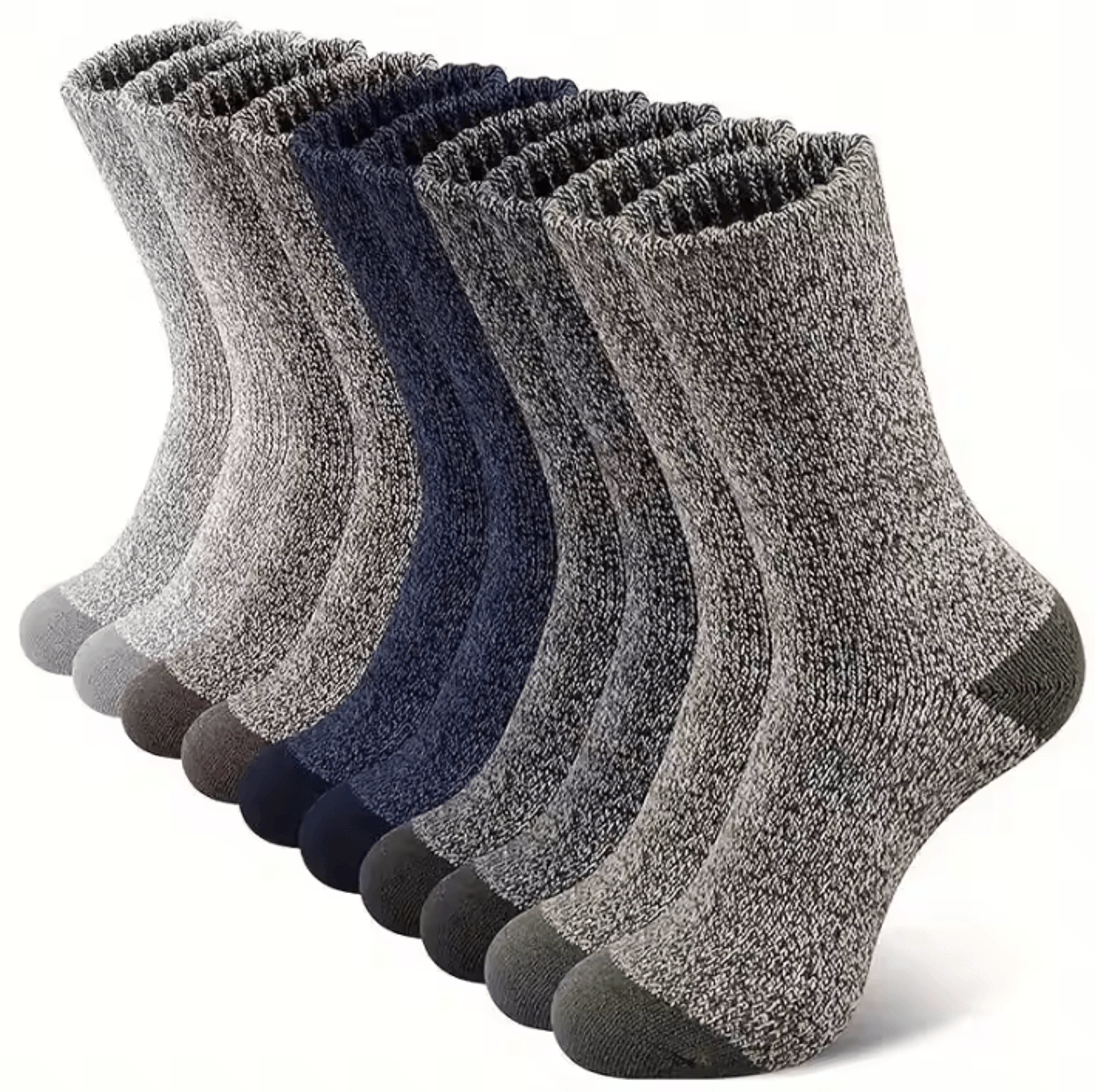 5 Pairs Mens Merino Wool Socks  Super Thick Thermal Hiking Socks For Cold Weather US Size 65115 5