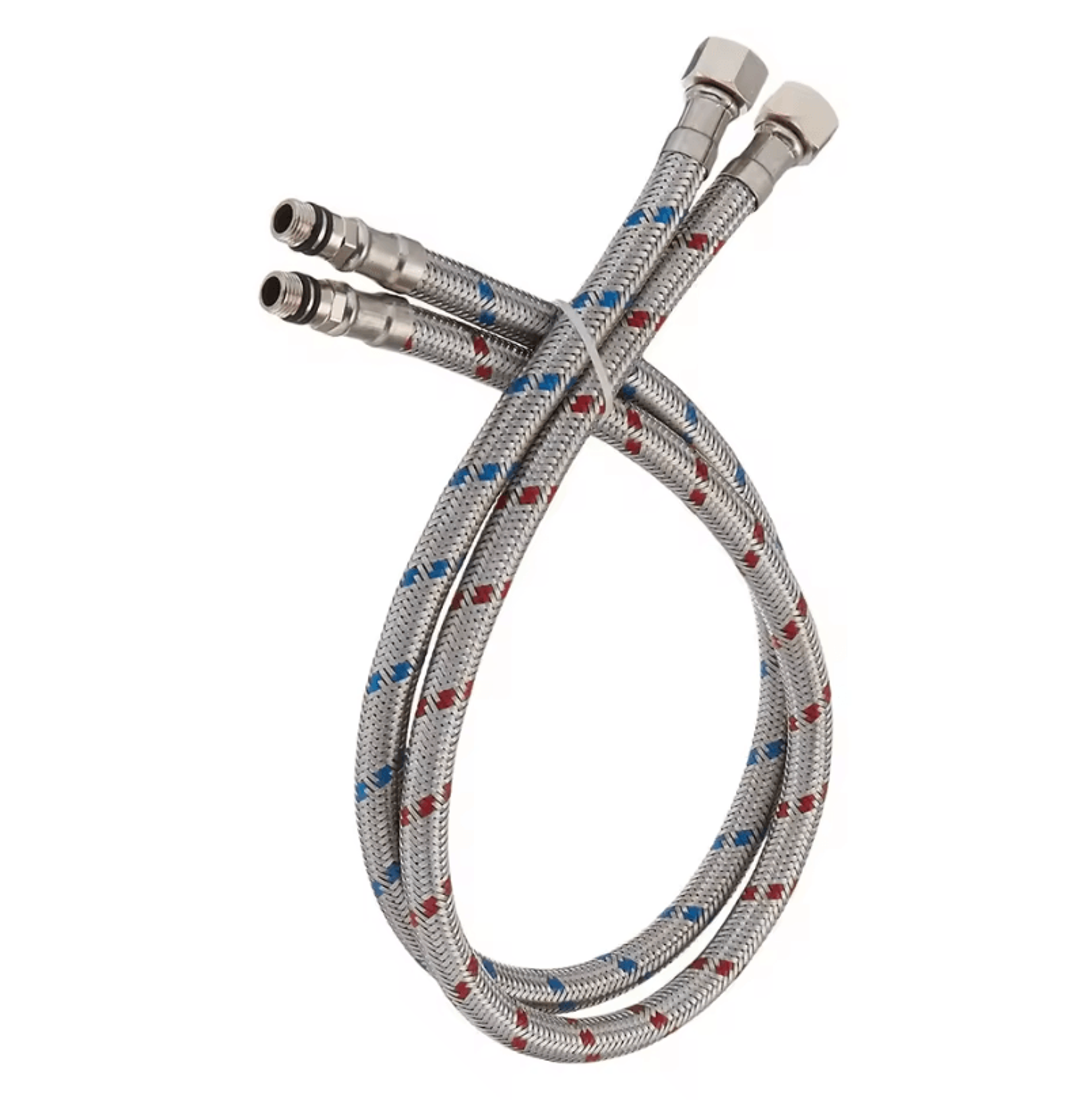24Inch Stainless Steel Faucet Connector  Supply Hose With MultiThread Compression Fittings 6