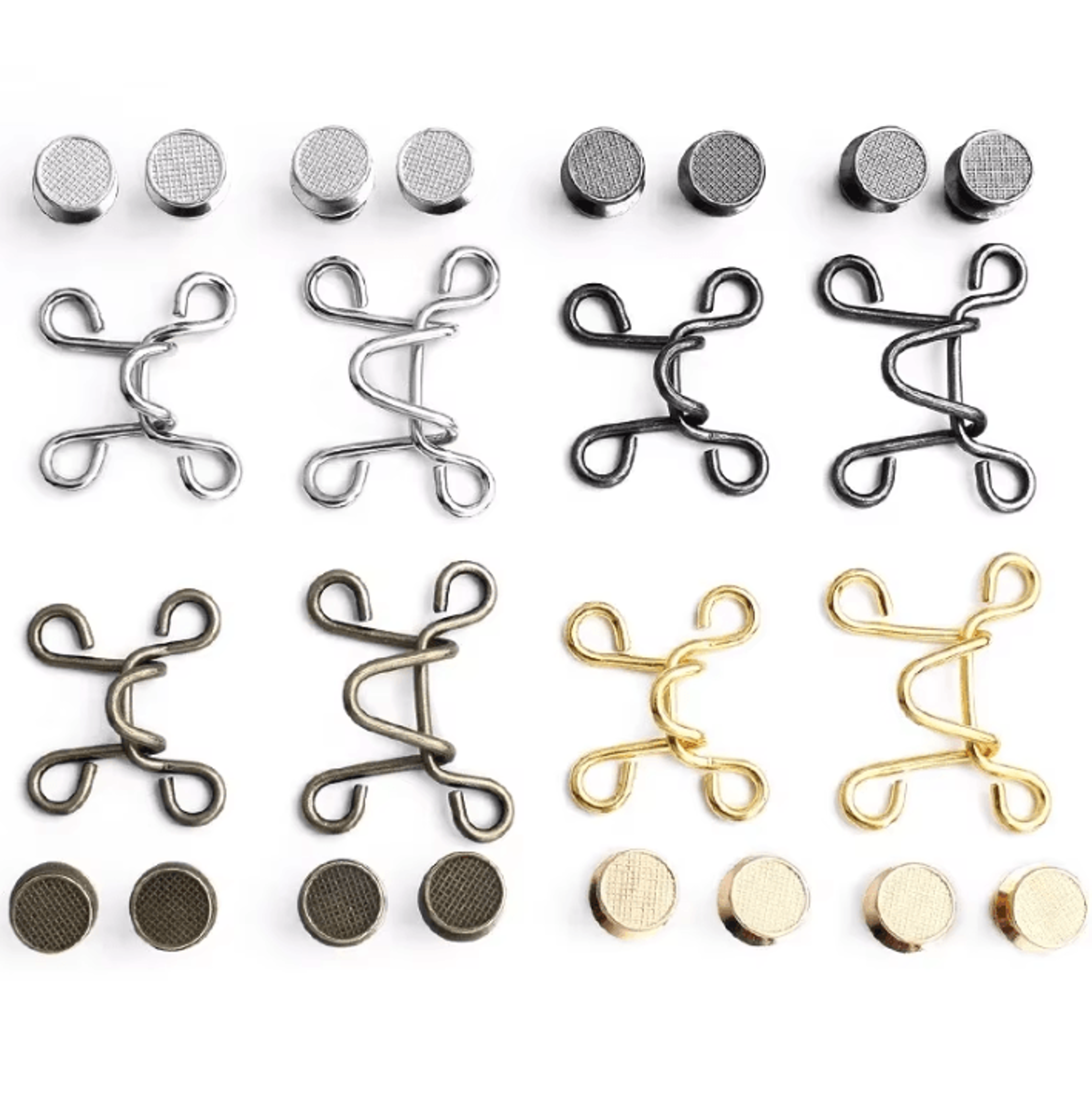 adjustable waist button extenders set – no-sew jeans waist adjuster for instant fit