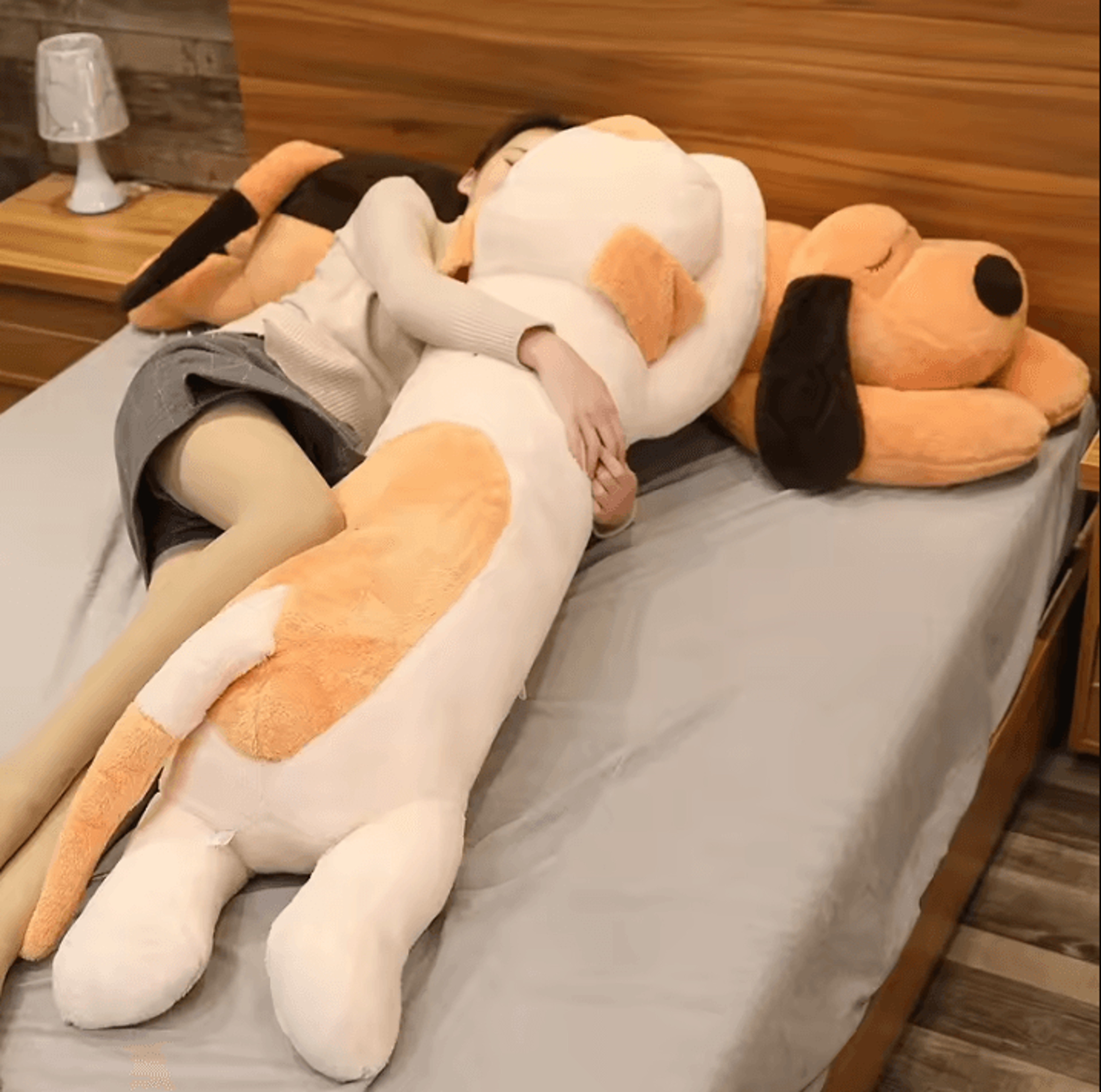 Giant Cute Dog Plush Pillow  Super Soft Down Cotton Stuffed Pet Doll Sleep Pillow 2