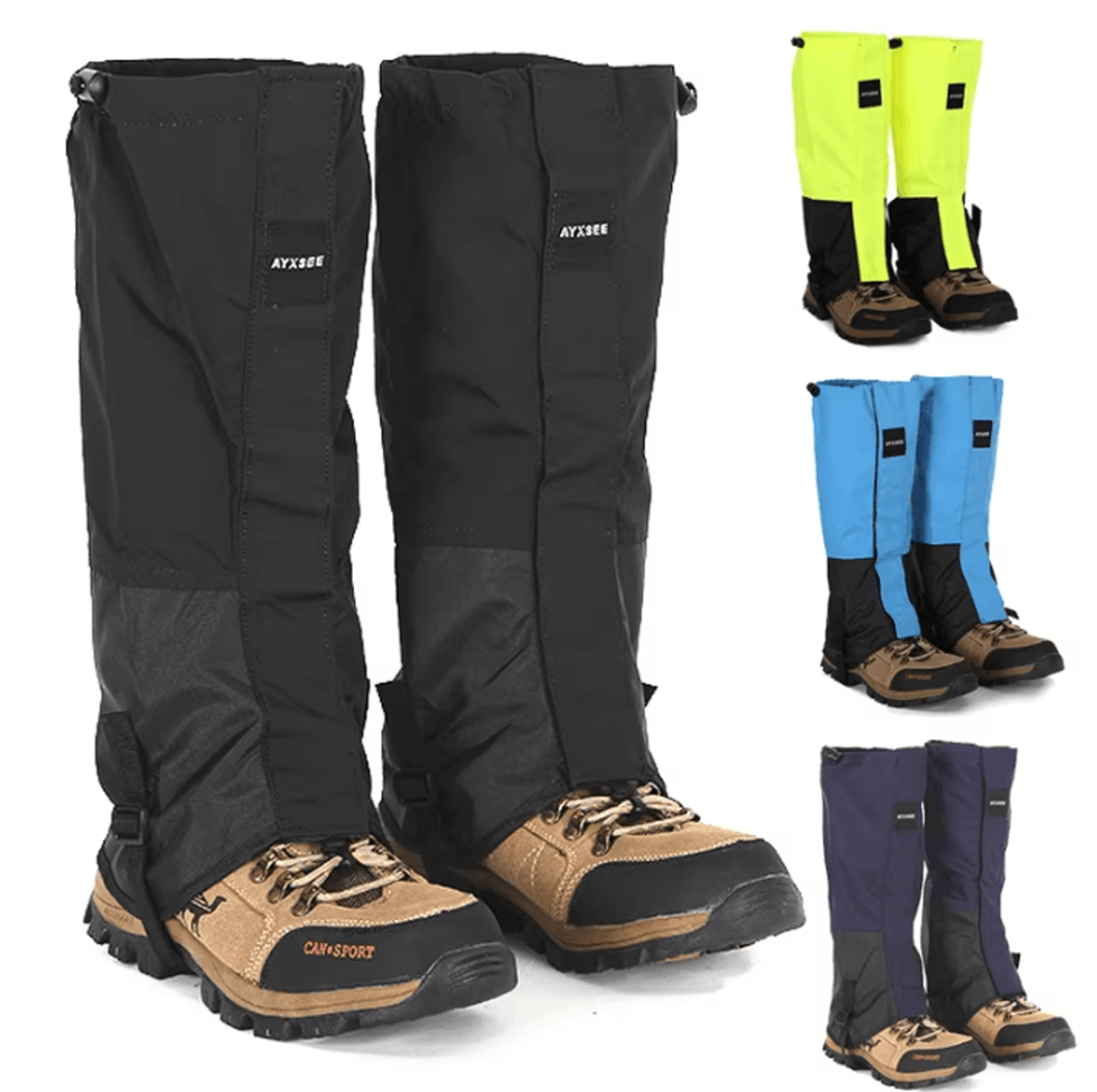 17.32-inch waterproof leg gaiters – adjustable hiking & winter ski leg covers for men & women