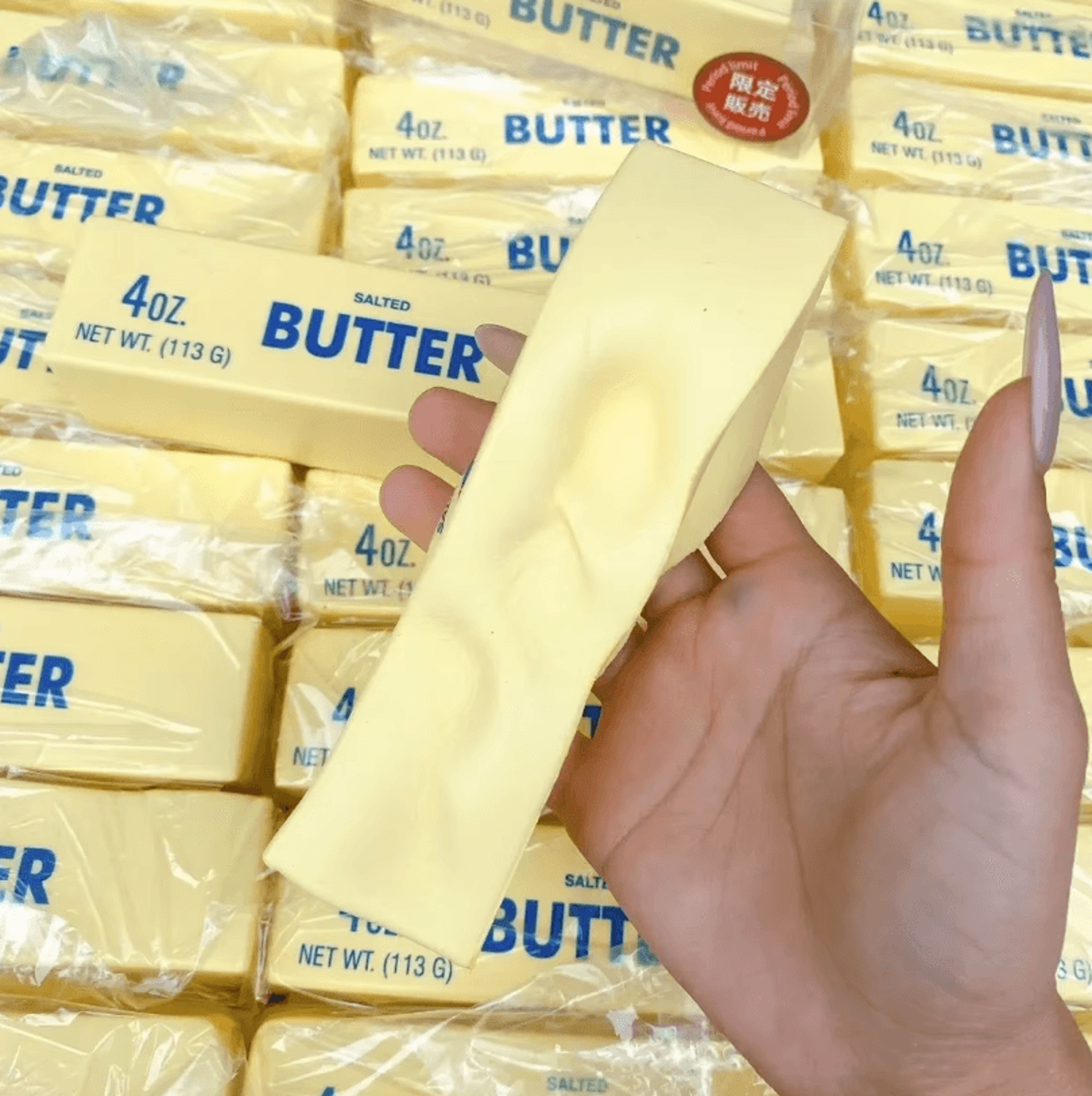 soft slow rebound butter stick fidget toy – realistic squeezing decompression sensory toy
