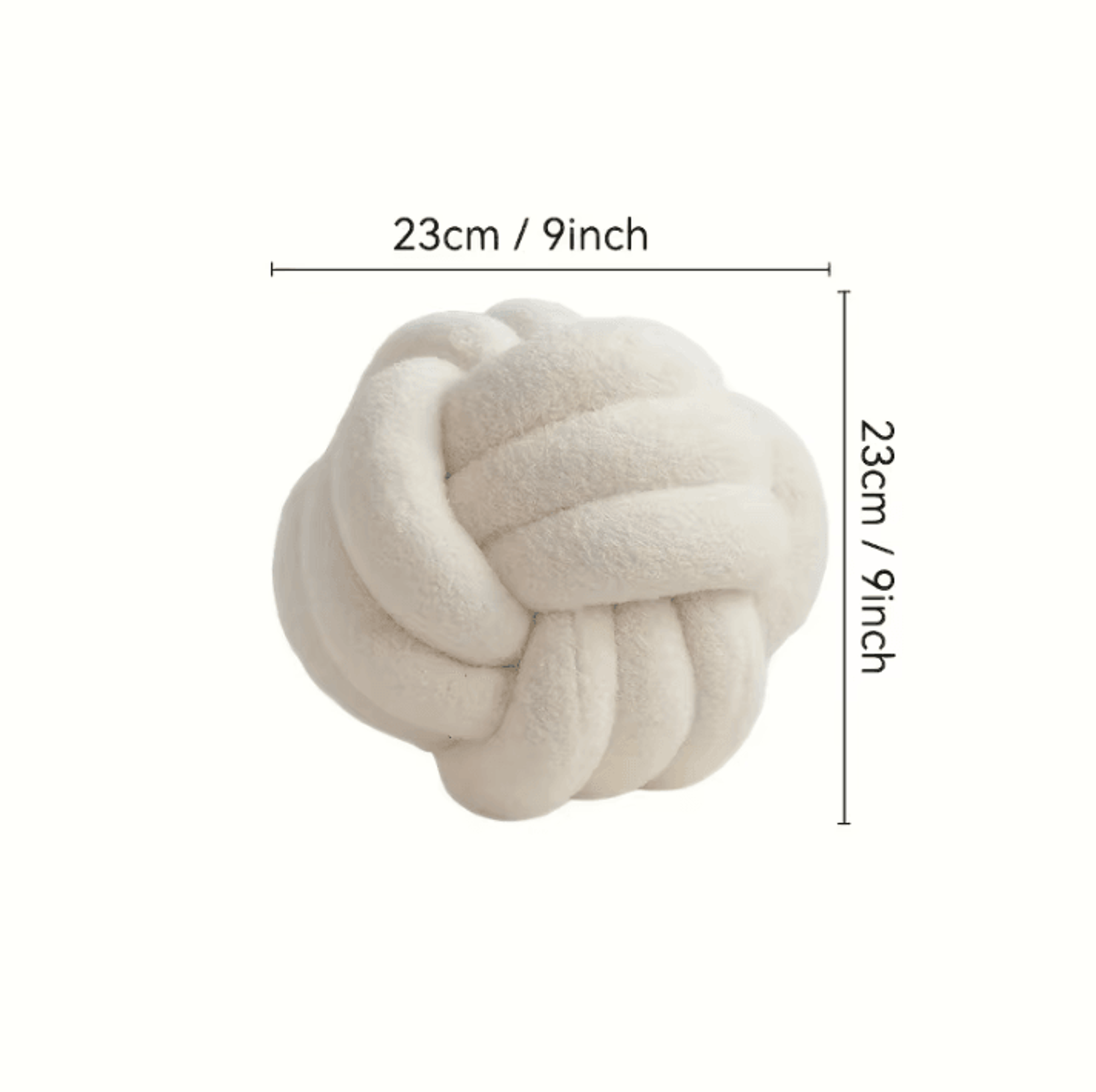 KnotCushion Woven Ball Pillow With Backrest  Decorative Round Knot Cushion For Sofa  Bedroom 4