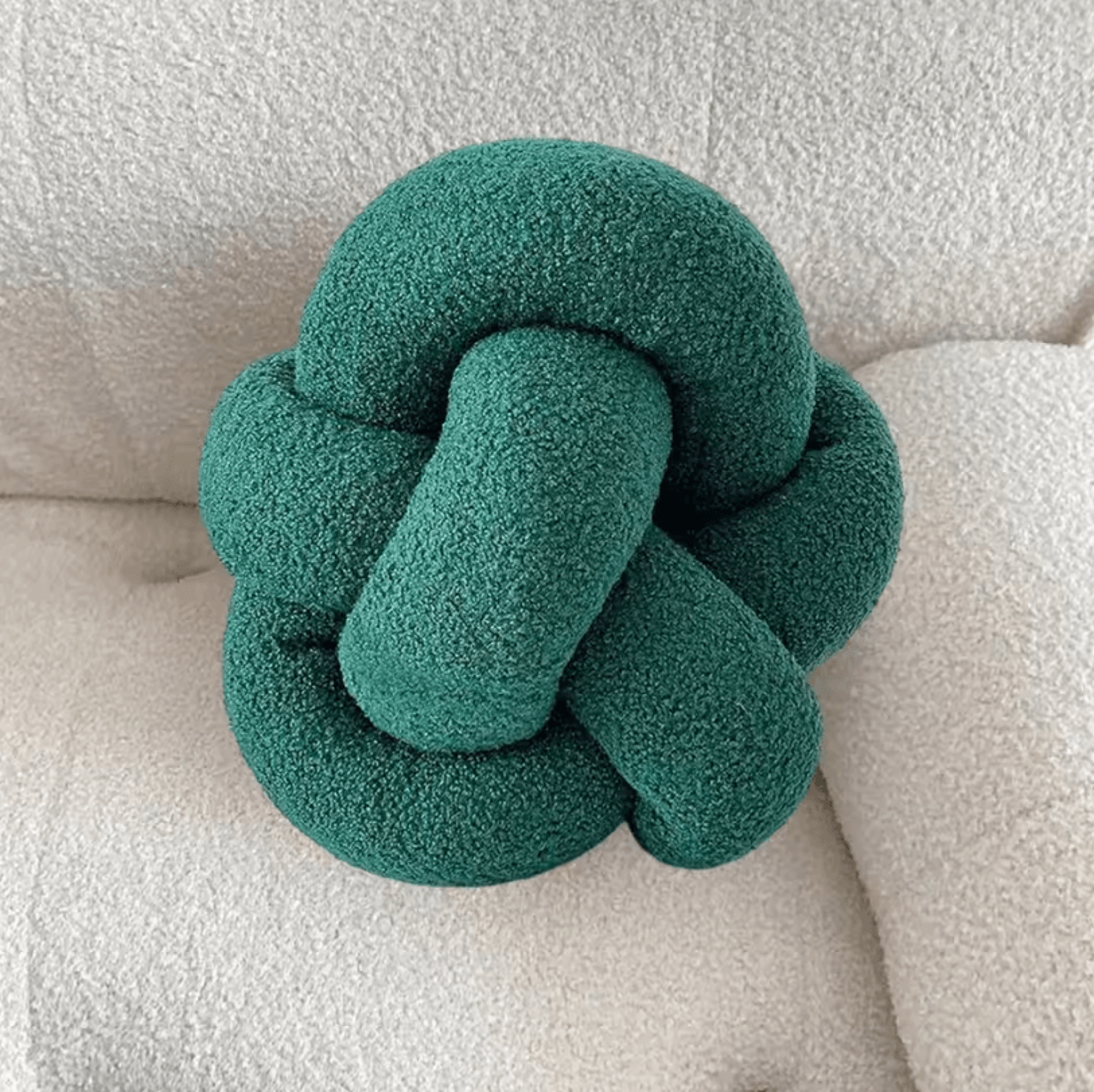 KnitCuddle 9x9Inch Braided Knot Throw Pillow  HandKnitted Plush Round Ball Cushion For Sofa  Bedroo 3