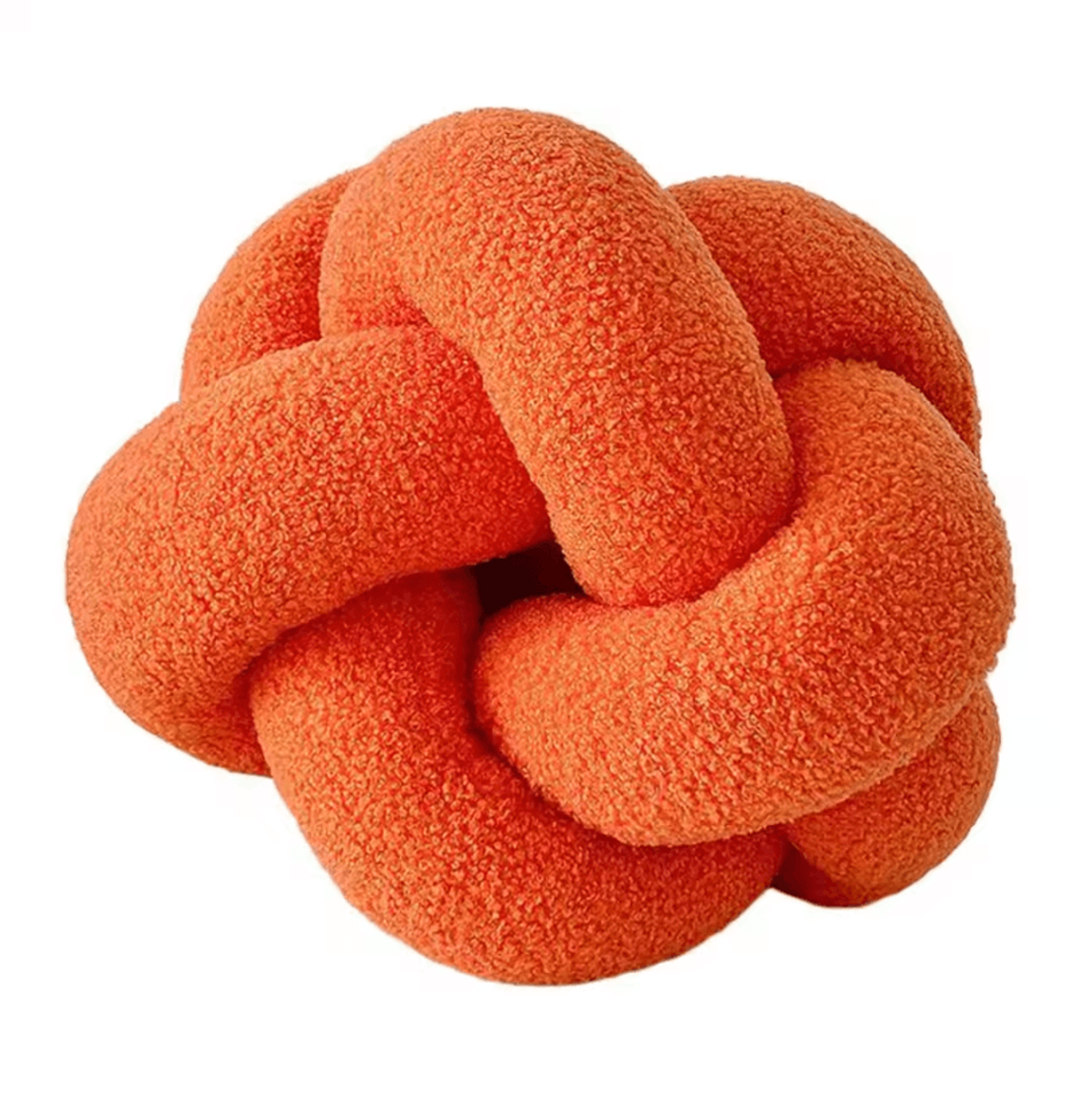 KnitCuddle 9x9Inch Braided Knot Throw Pillow  HandKnitted Plush Round Ball Cushion For Sofa  Bedroo 5
