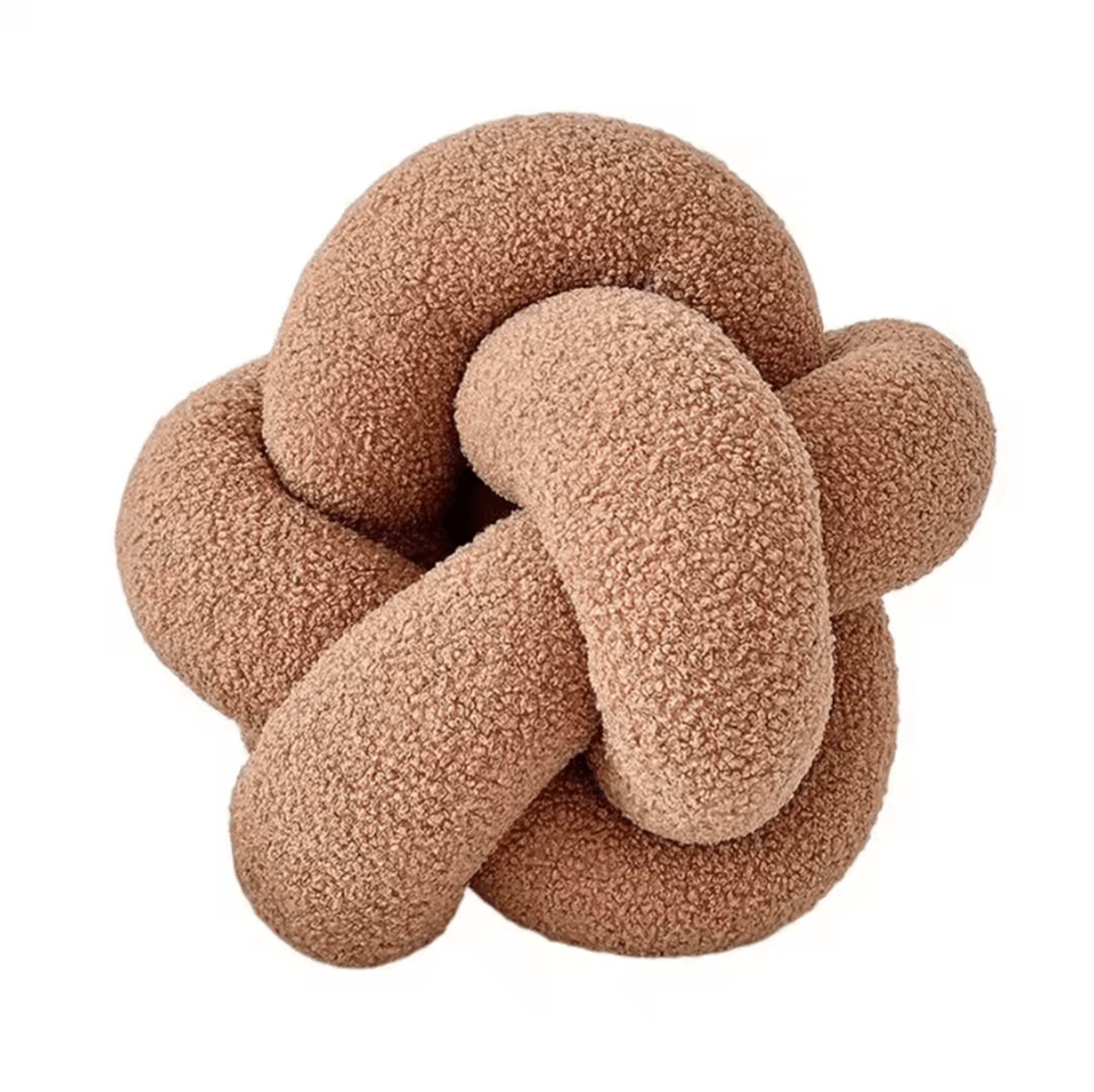 KnitCuddle 9x9Inch Braided Knot Throw Pillow  HandKnitted Plush Round Ball Cushion For Sofa  Bedroo 9