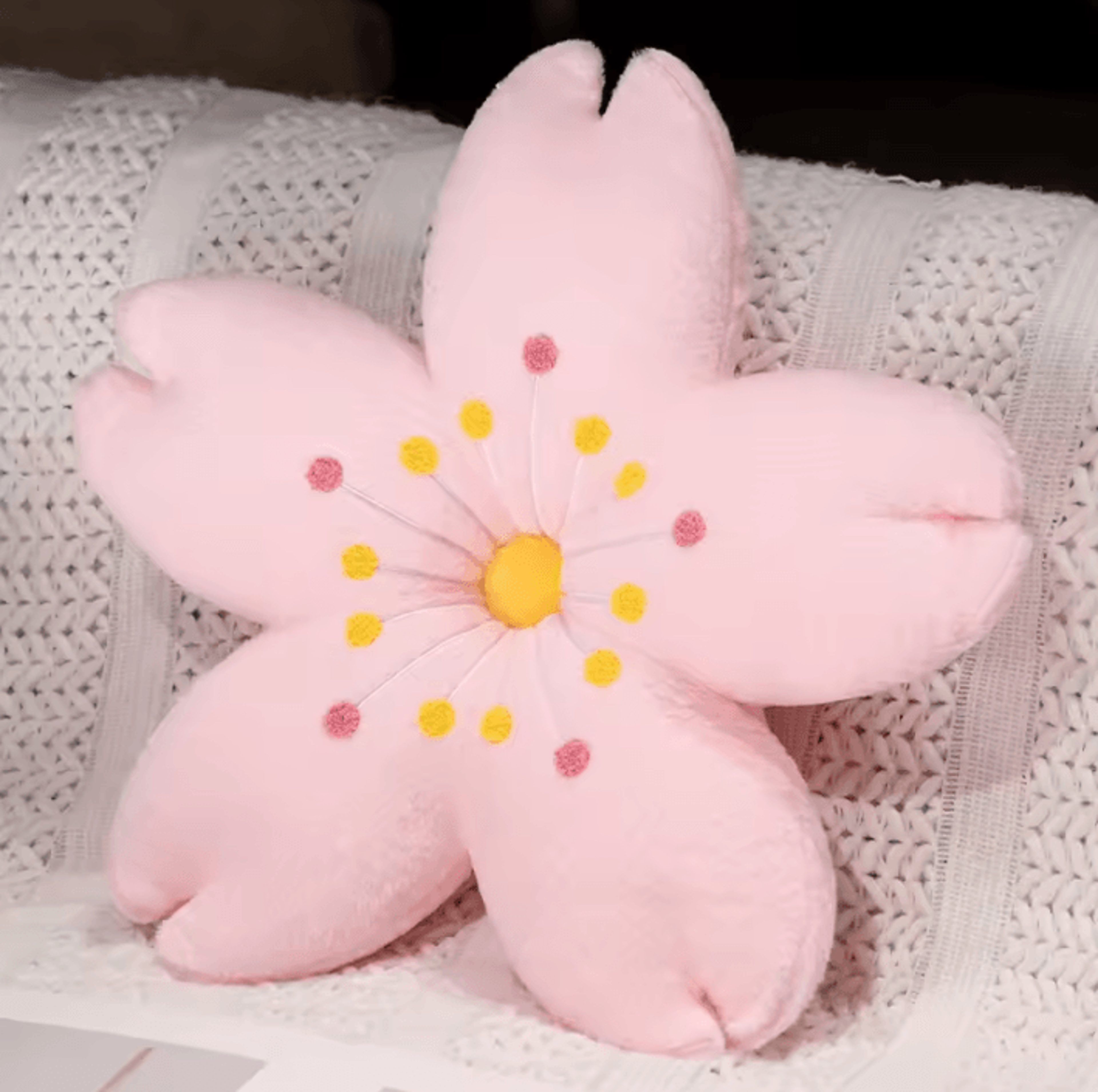 CherryBloom Plush Floor  Sofa Cushion  Pink Cherry Petals Tatami  Seat Pillow 6