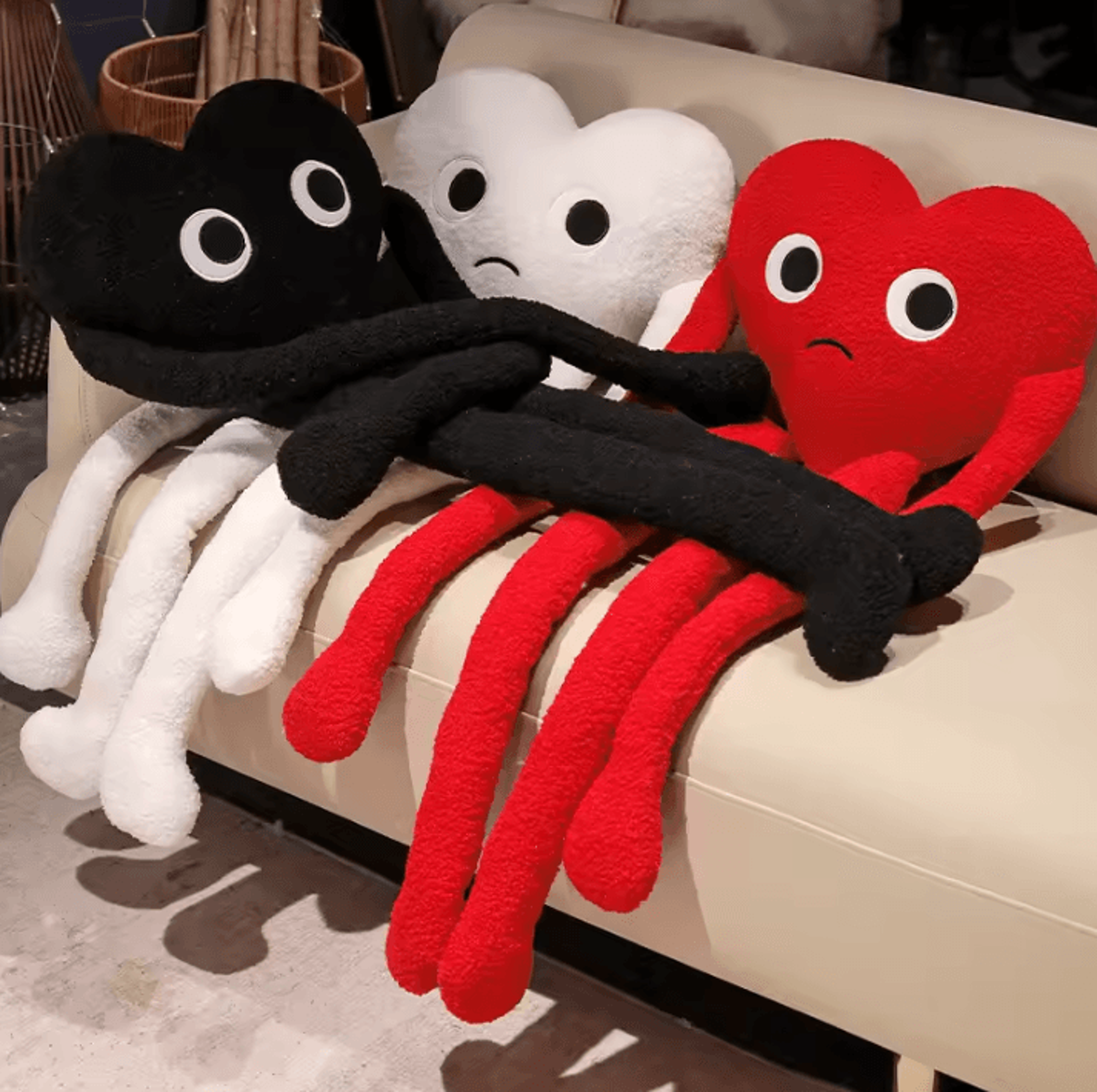 heartmuse plush heart-shaped pillow – cute red sofa & bedroom cushion for living room decor