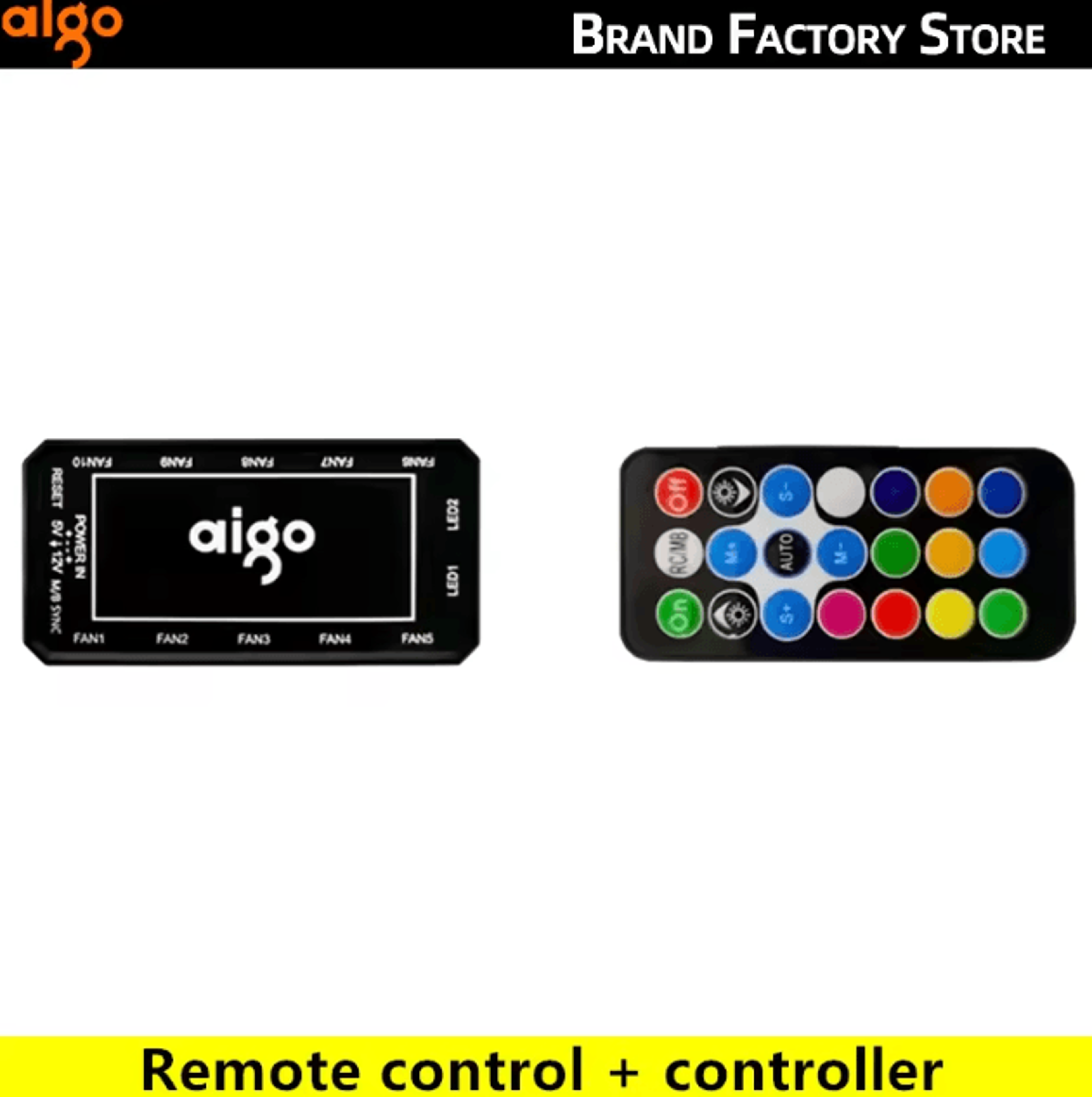 Aigo AR12 120 Mm ARGB PC Case Fan  Adjustable RGB LED Cooling Fan With 6Pin Connector 8