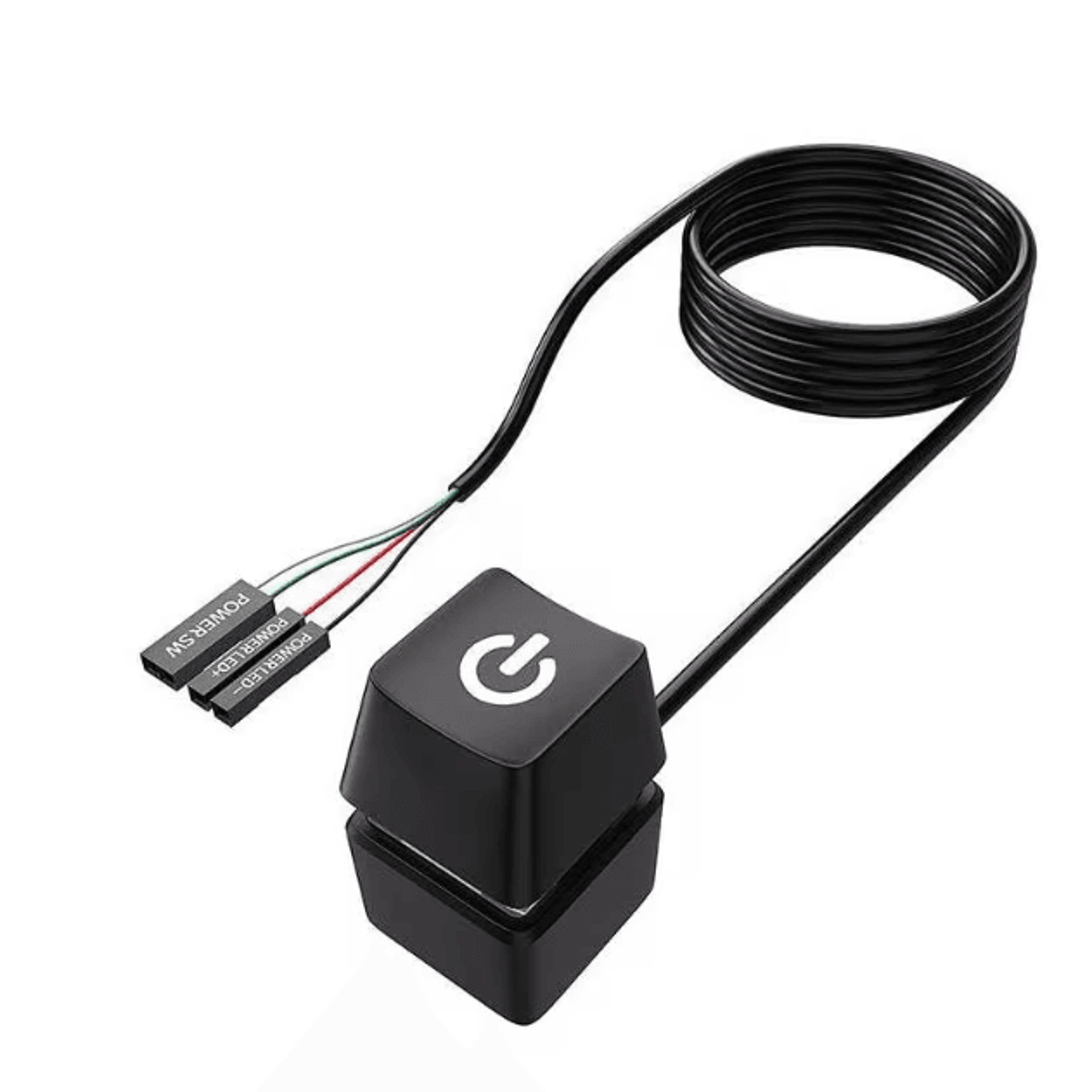 ProSwitch LED External PC Power Button  2 M Desktop Computer OnOff Switch With Colorful LED 6
