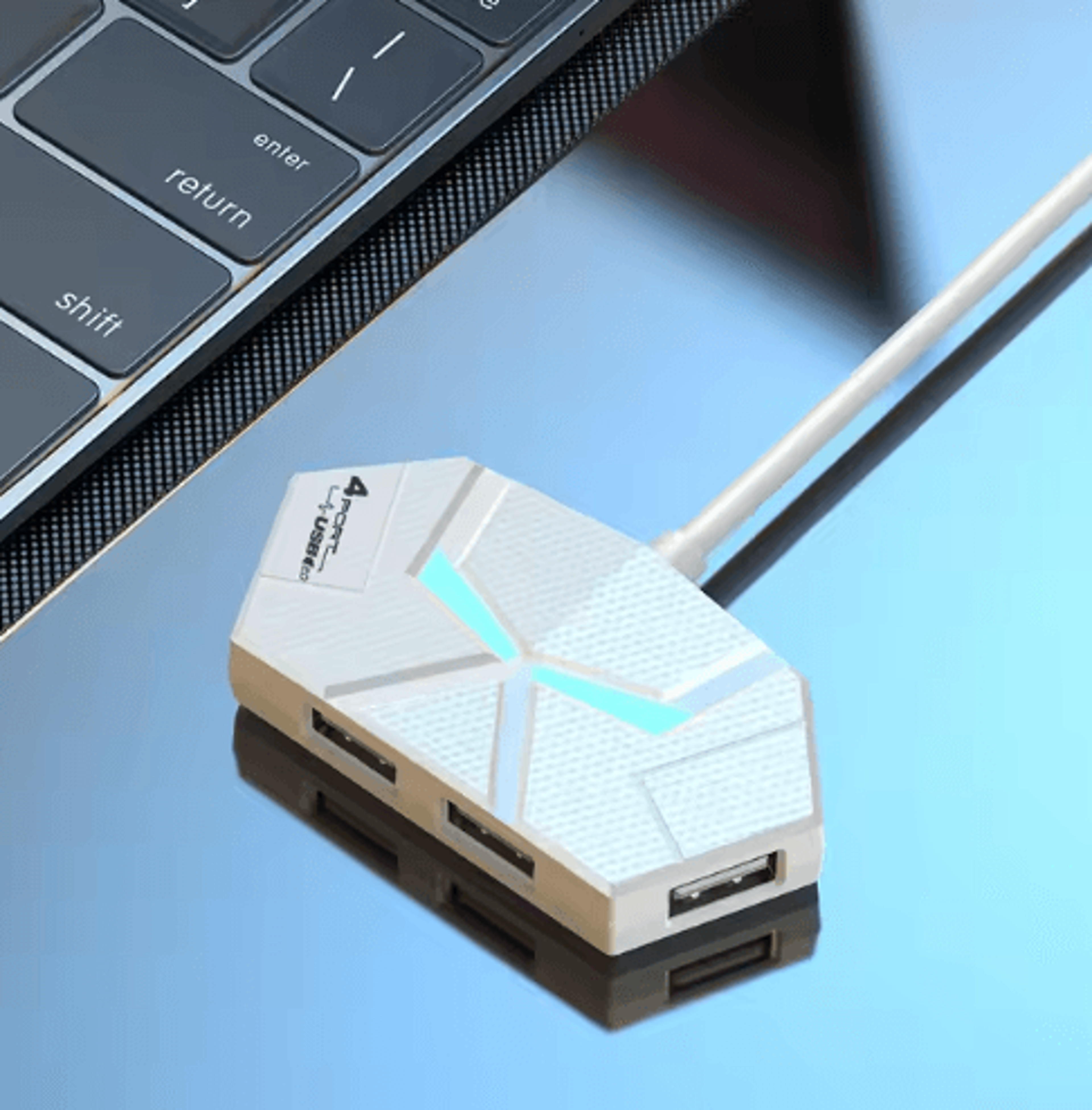 06CM12M HUB 7port Compatible USB20 Expansion Splitter Laptop Connect Hard Drive Computer TYPEC Stab 5