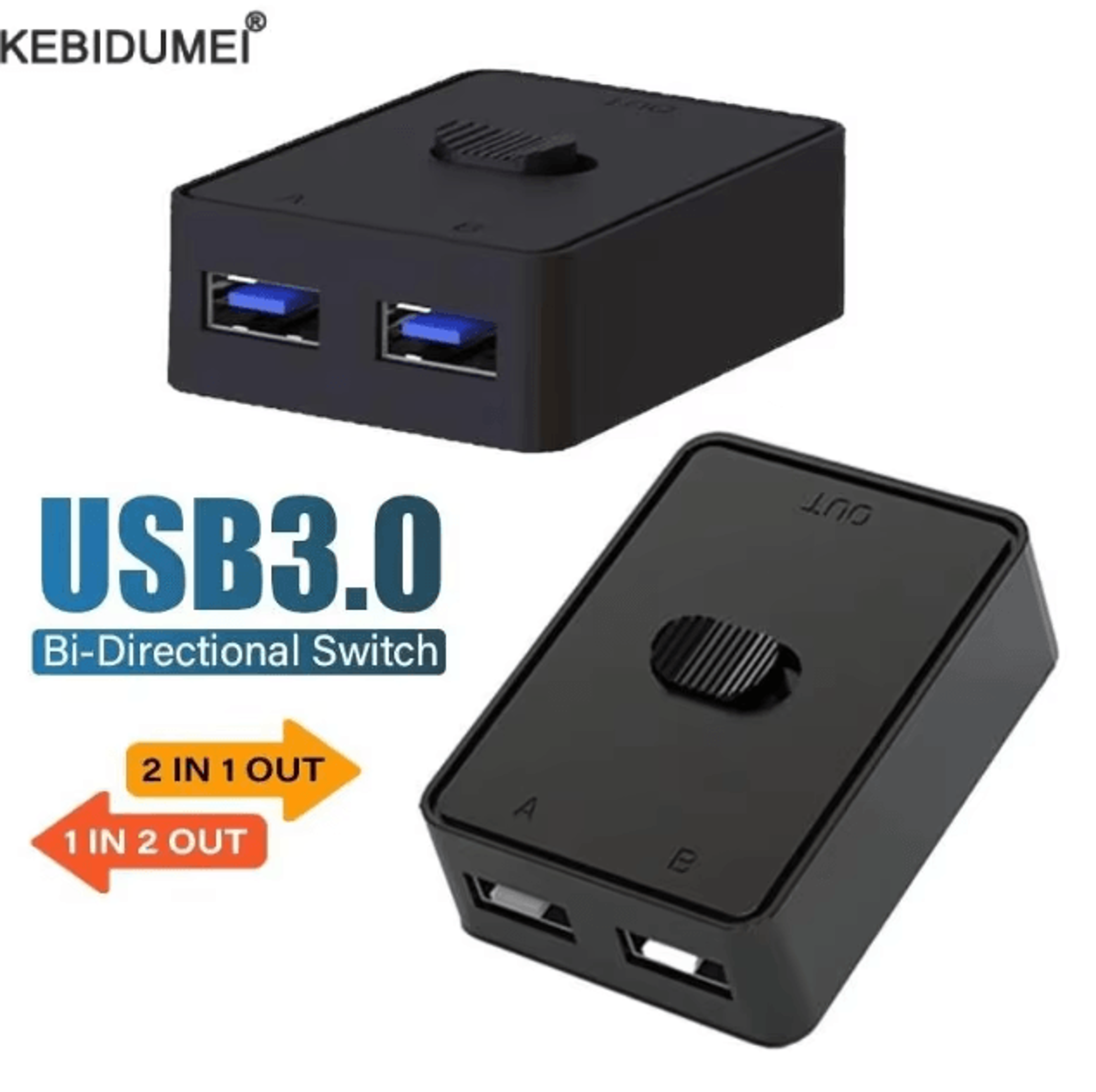 flexishare usb 3.0 kvm switch – bidirectional shared controller splitter for pc & laptop
