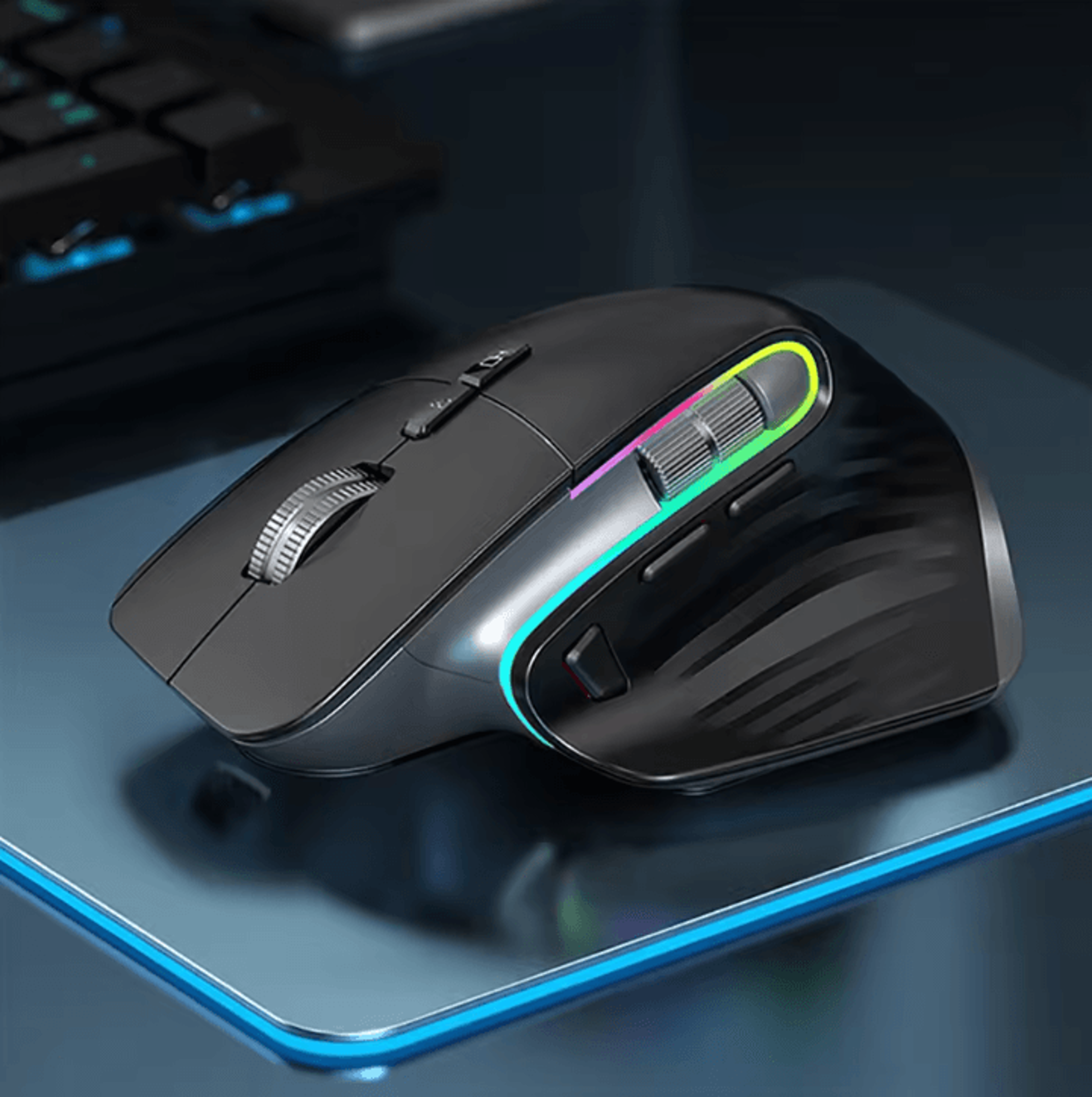 MultiDevice Wireless Mouse Bluetooth 50  30 Mouse 24G Wireless Portable Optical Mouse Ergonomic Rig 5