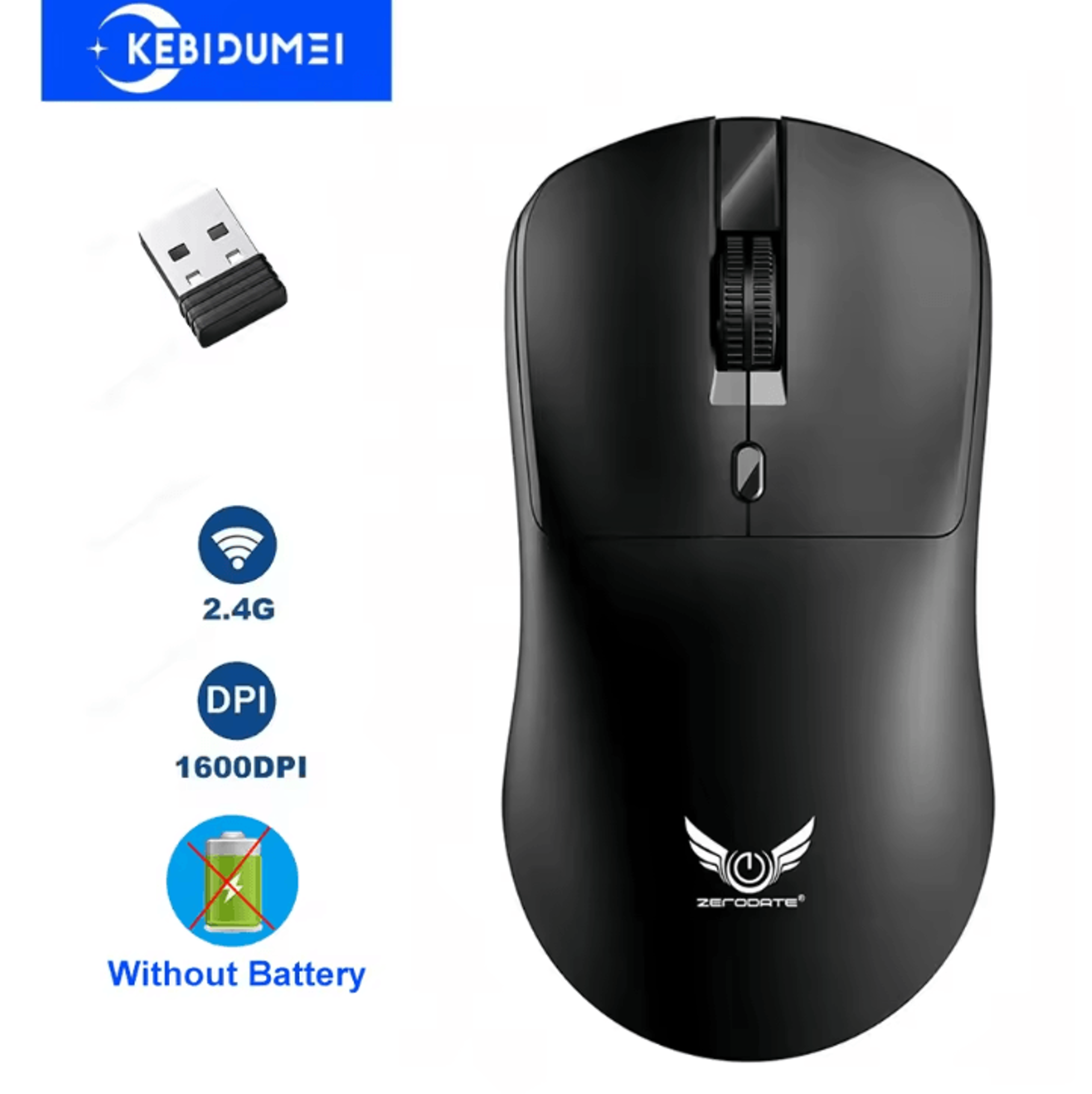 ProGlide 24 G Wireless Optical Mouse  3Level DPI Ergonomic Mouse For PC  Laptop 4