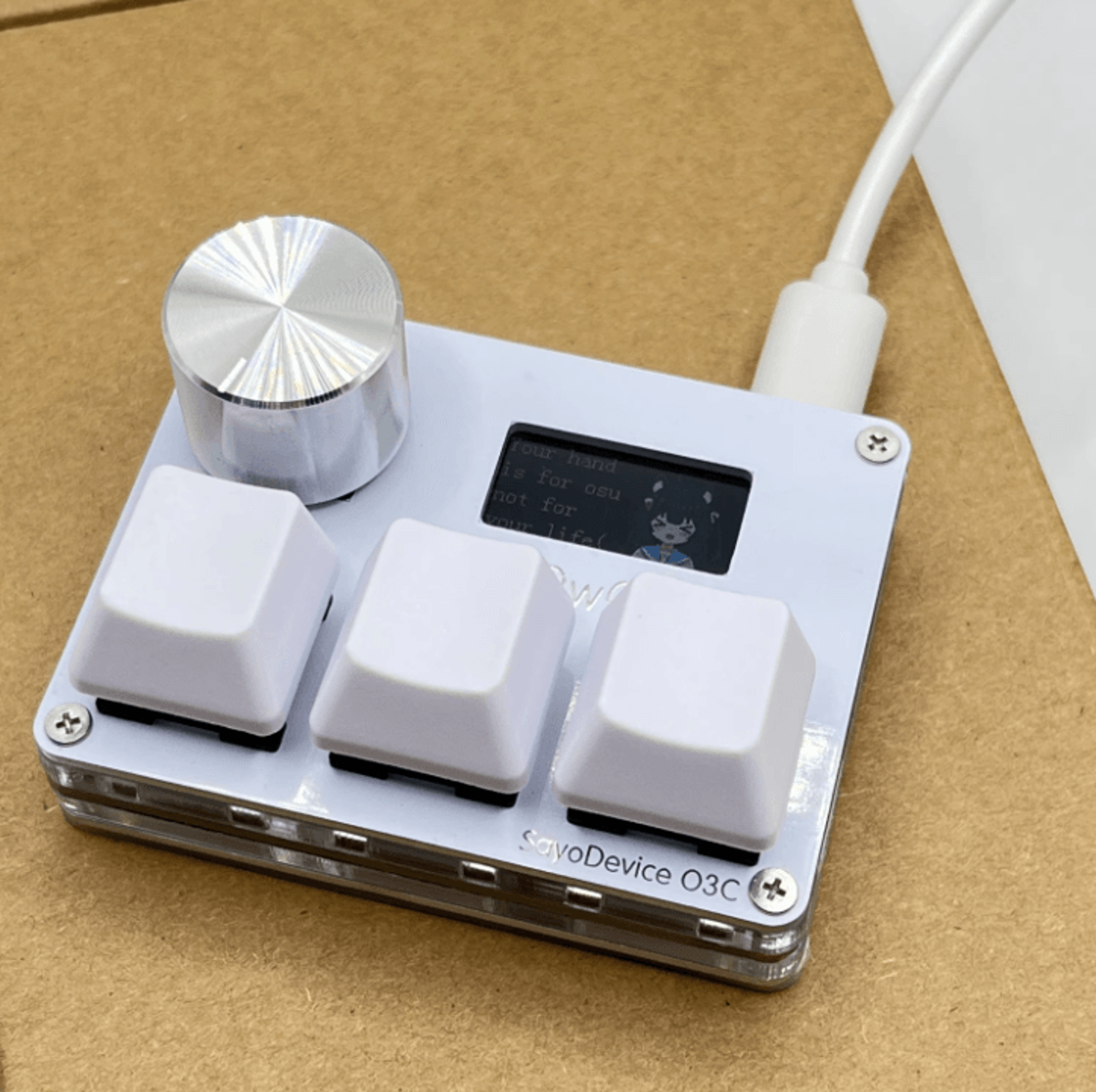 O3C Rapid Trigger Magnetic Gaming Keypad  USB Hall Switch Mini Keyboard With Knob  Screen 2