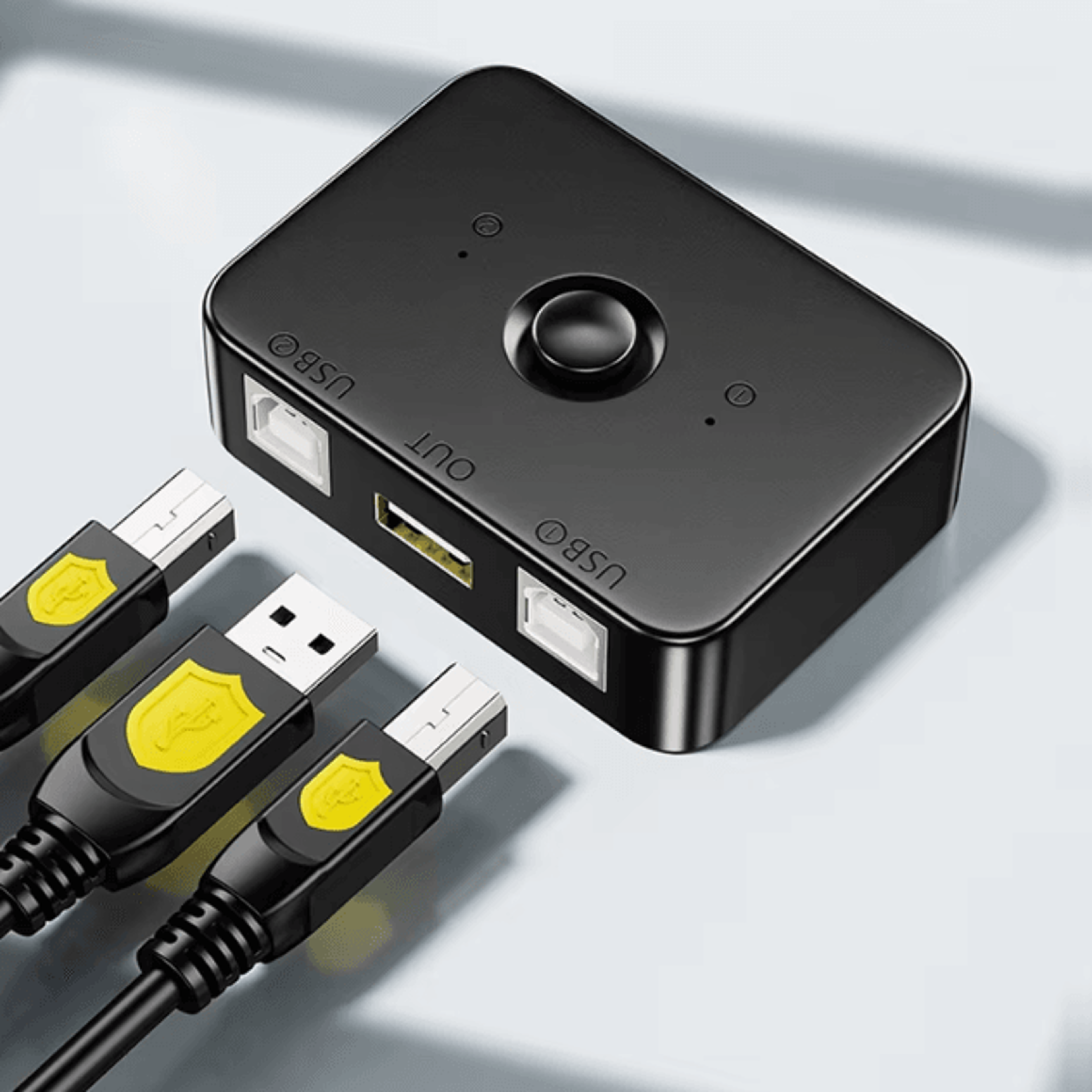 printshare usb2.0 printer switch hub – 2-computer sharing controller & splitter adapter