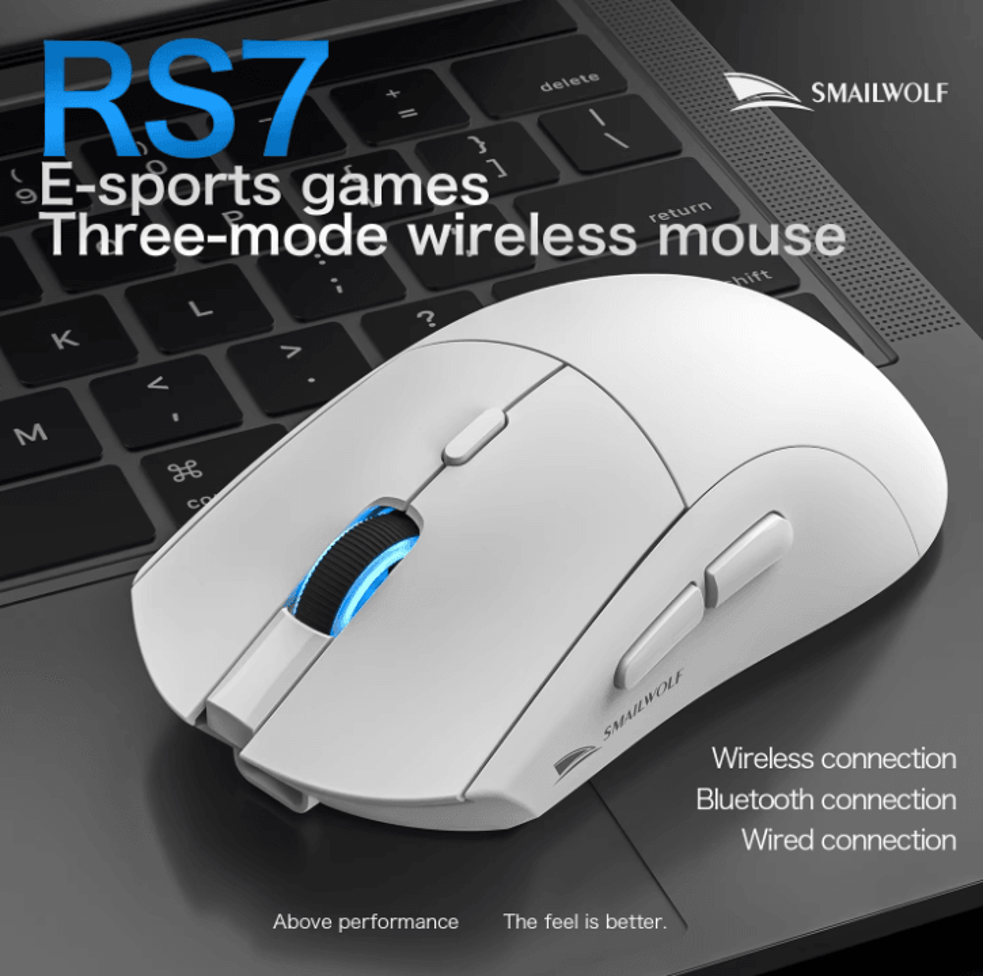 SMAILWOLF RS7  Bluetooth Wireless Gaming Mouse PAW3311 20000 DPI Macro Driver For PC  Laptop 1