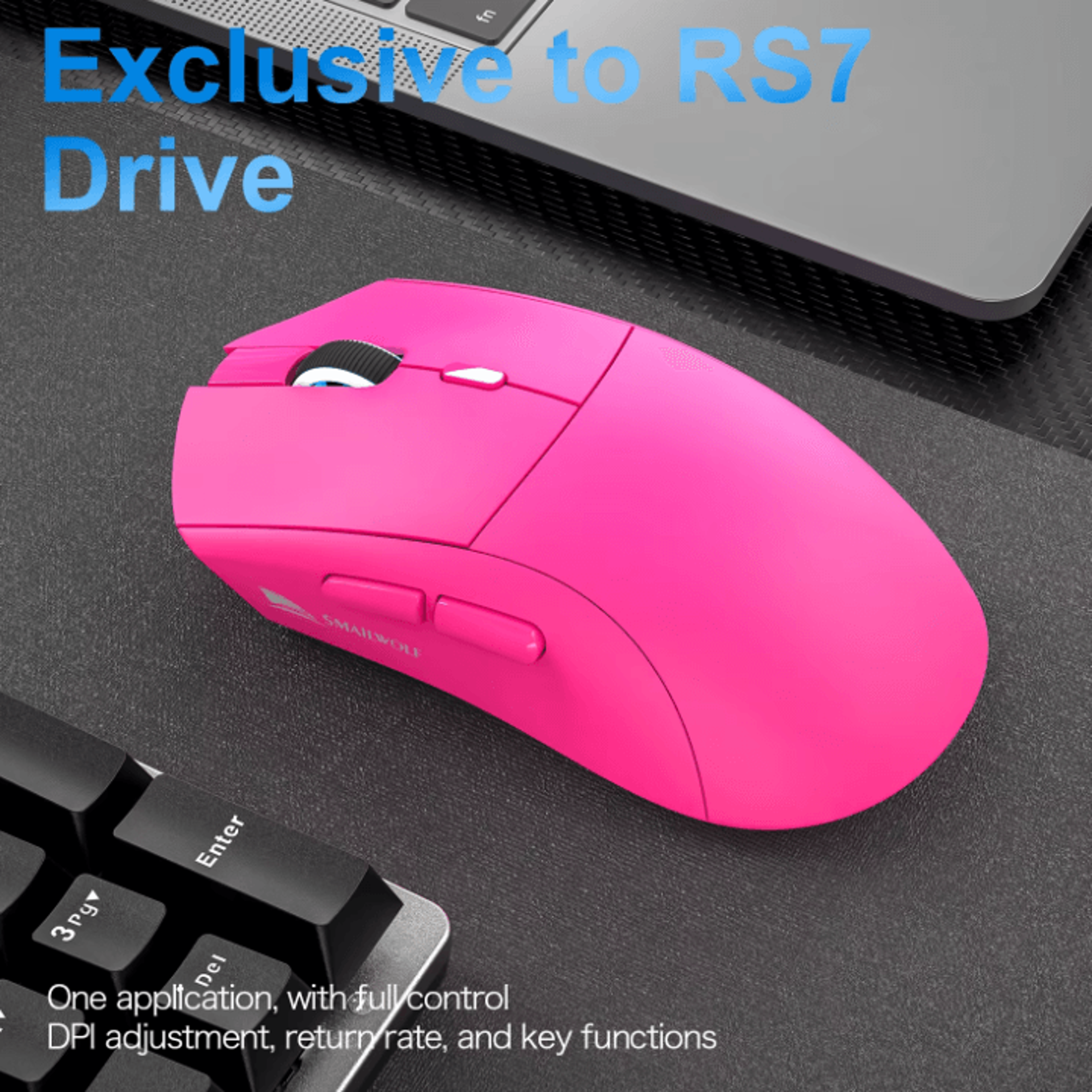 SMAILWOLF RS7  Bluetooth Wireless Gaming Mouse PAW3311 20000 DPI Macro Driver For PC  Laptop 4