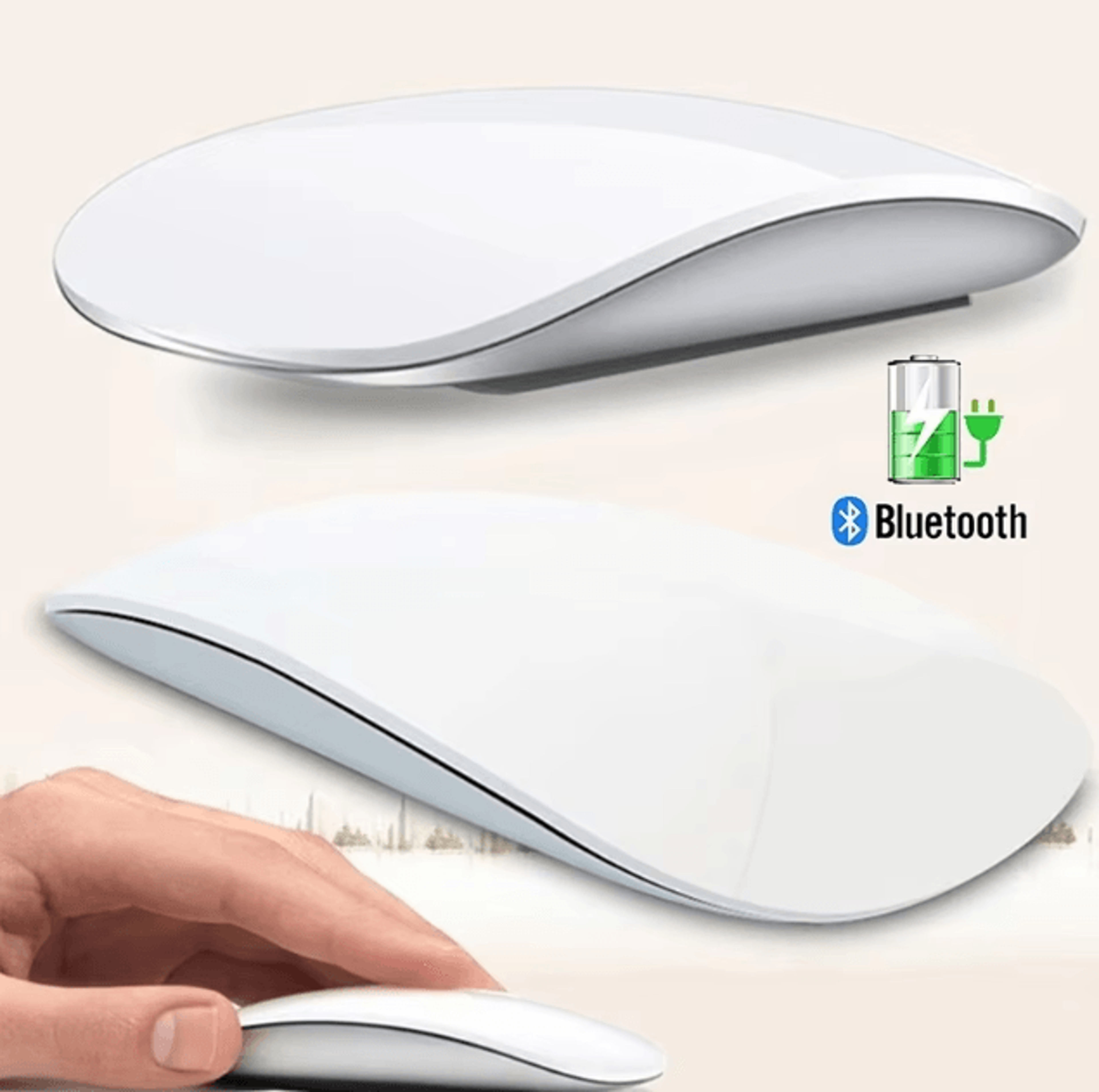 AeroTouch Pro  Wireless Bluetooth Rechargeable Touch Mouse DualMode Silent Slim Ergonomic For PC  M 1