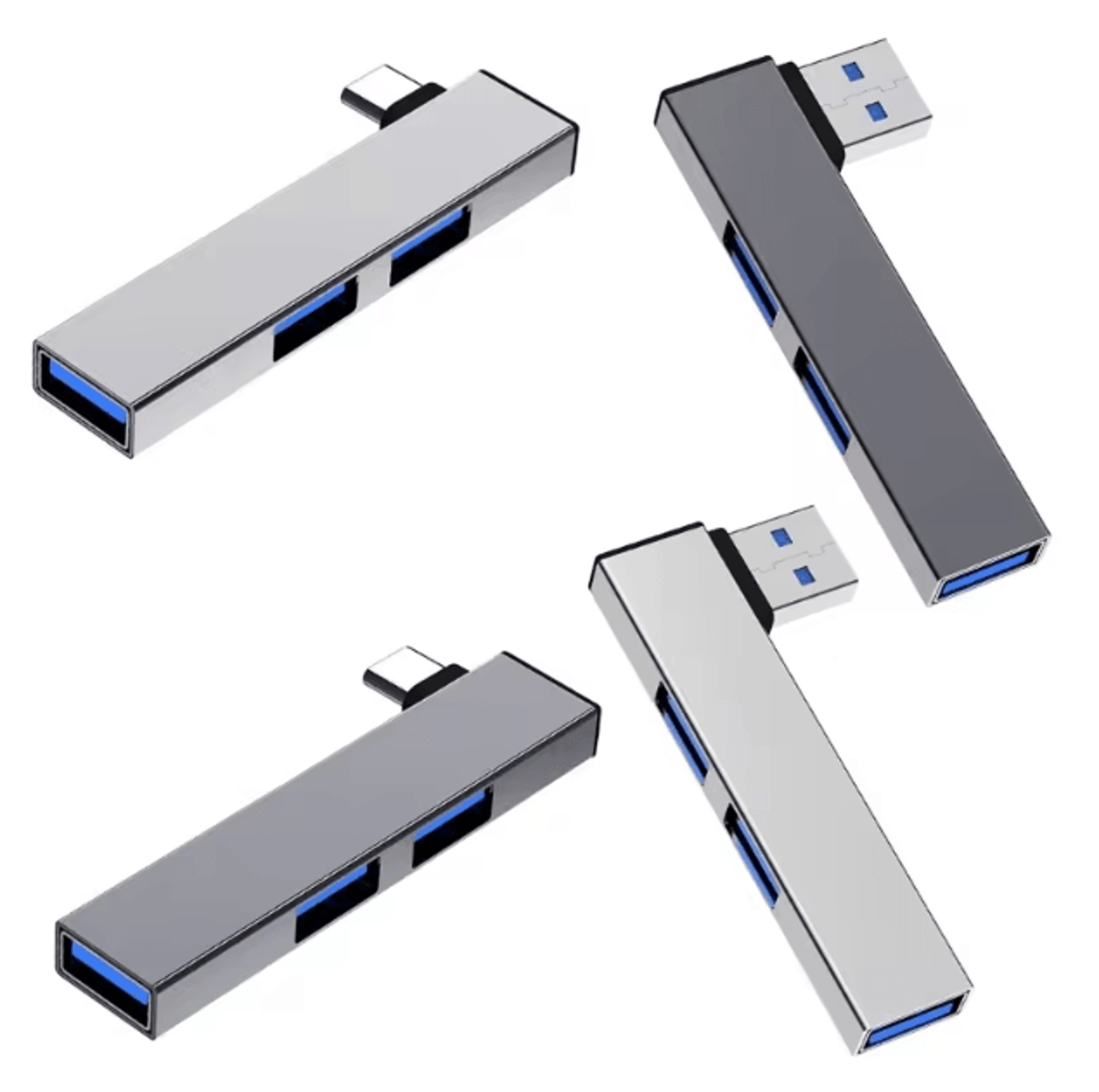 triport usb 3-in-1 multiport usb hub – high-speed type-c & usb splitter adapter