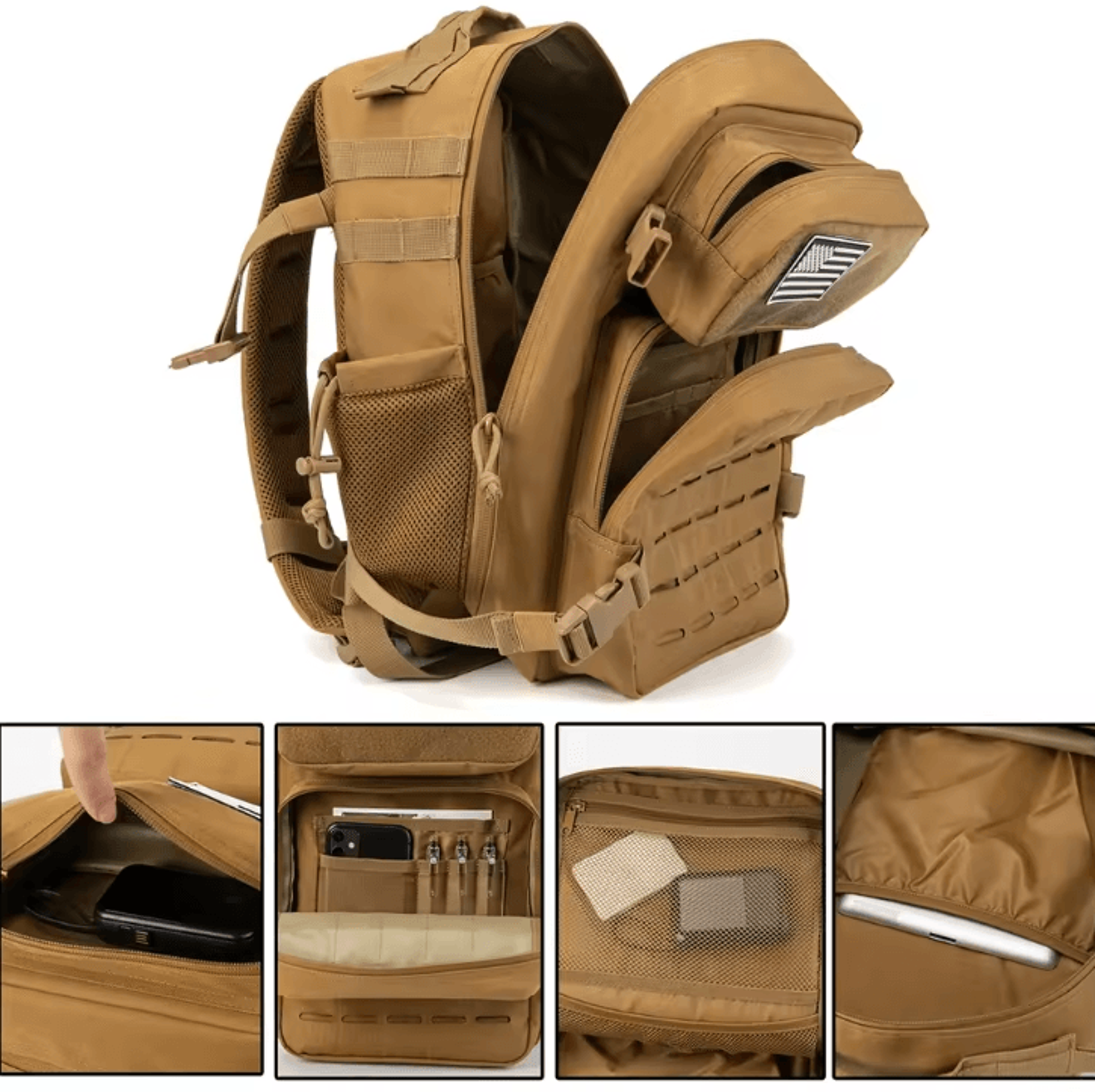 trailpro 25l tactical backpack – molle outdoor rucksack for hiking, survival & edc