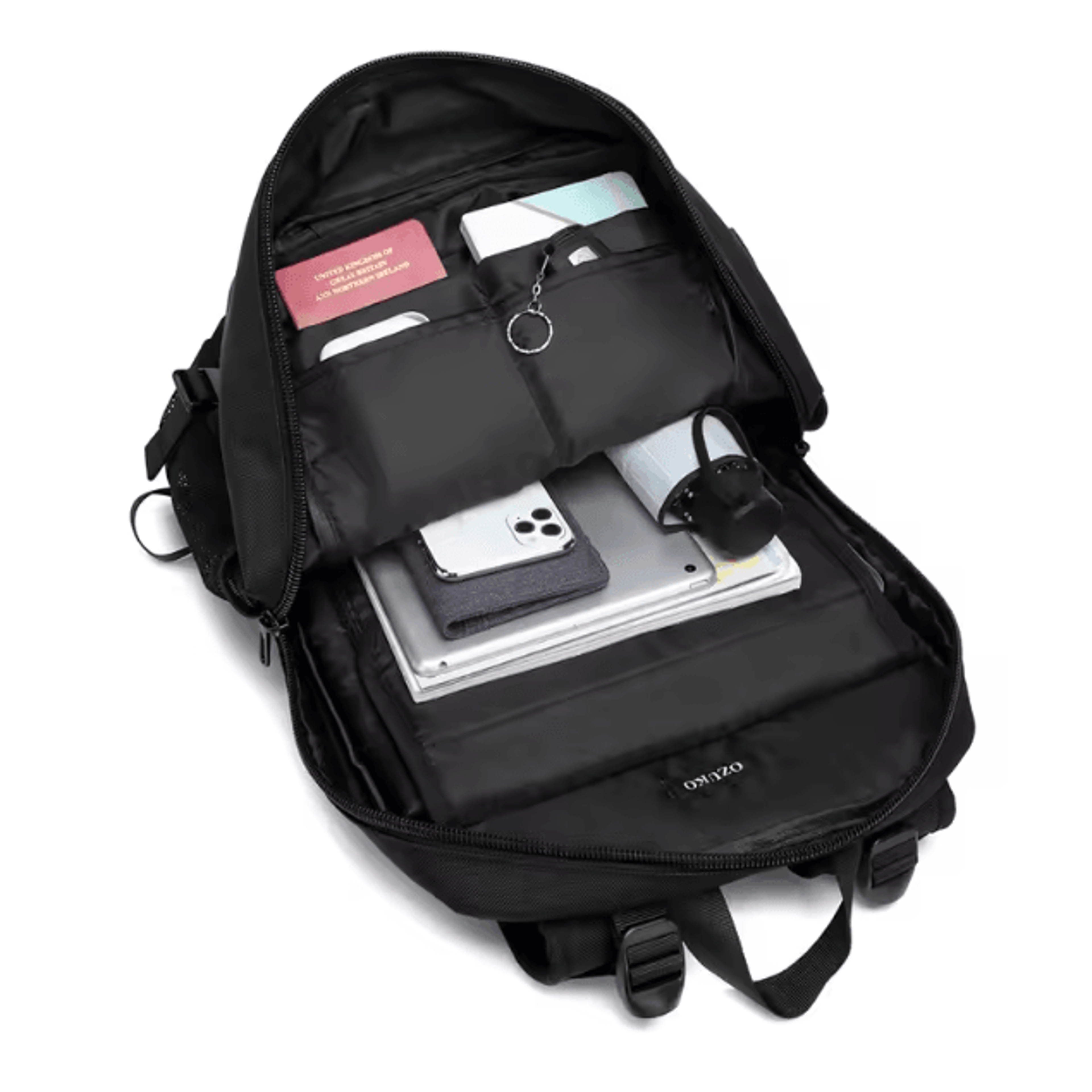 OZUKO Large 16Inch Laptop Backpack  USB Charging Waterproof Travel  School Bag For Men 2