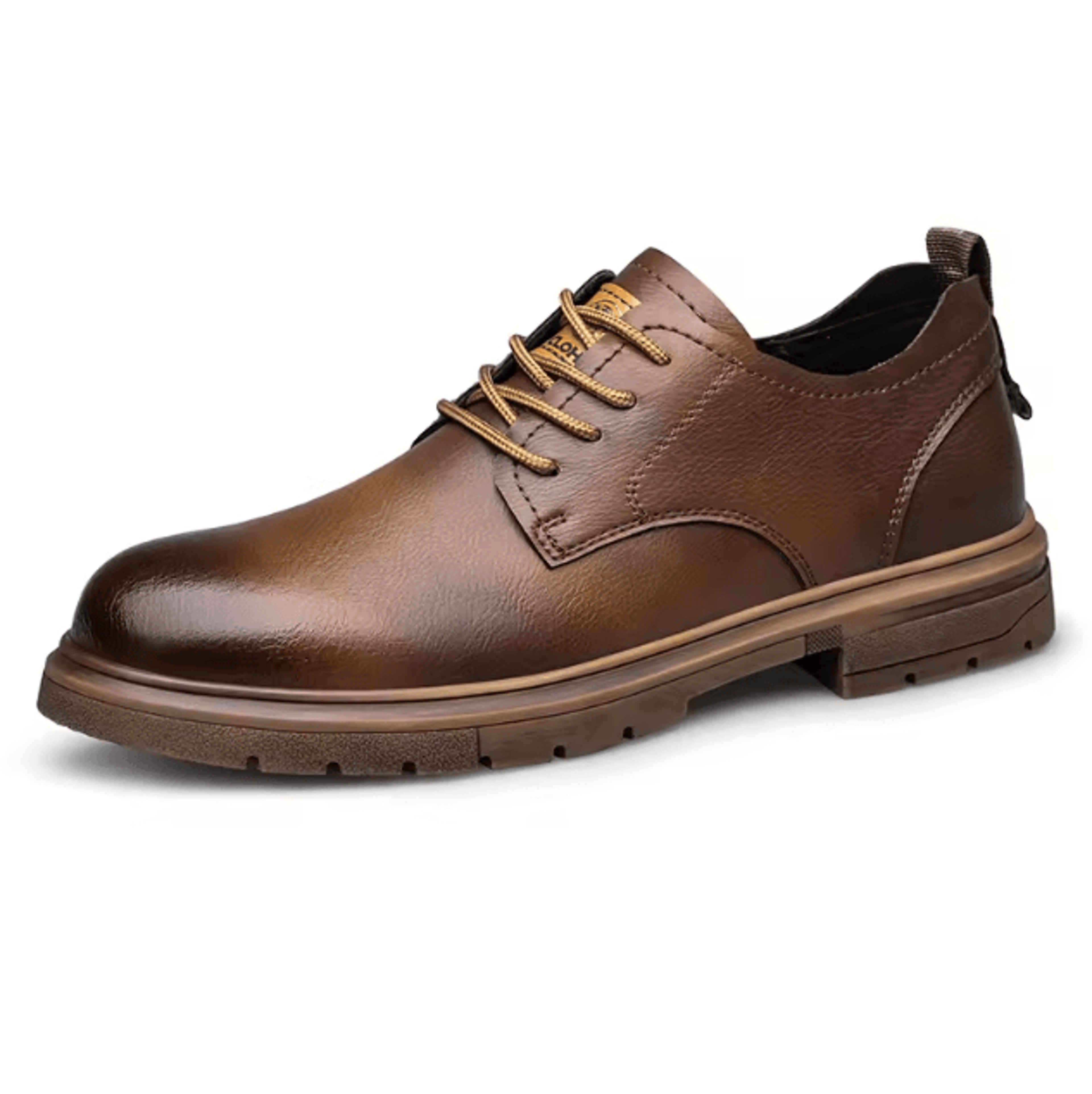 Mens Handmade Leather Casual Lace Up Shoes Comfortable Breathable Everyday Footwear 6