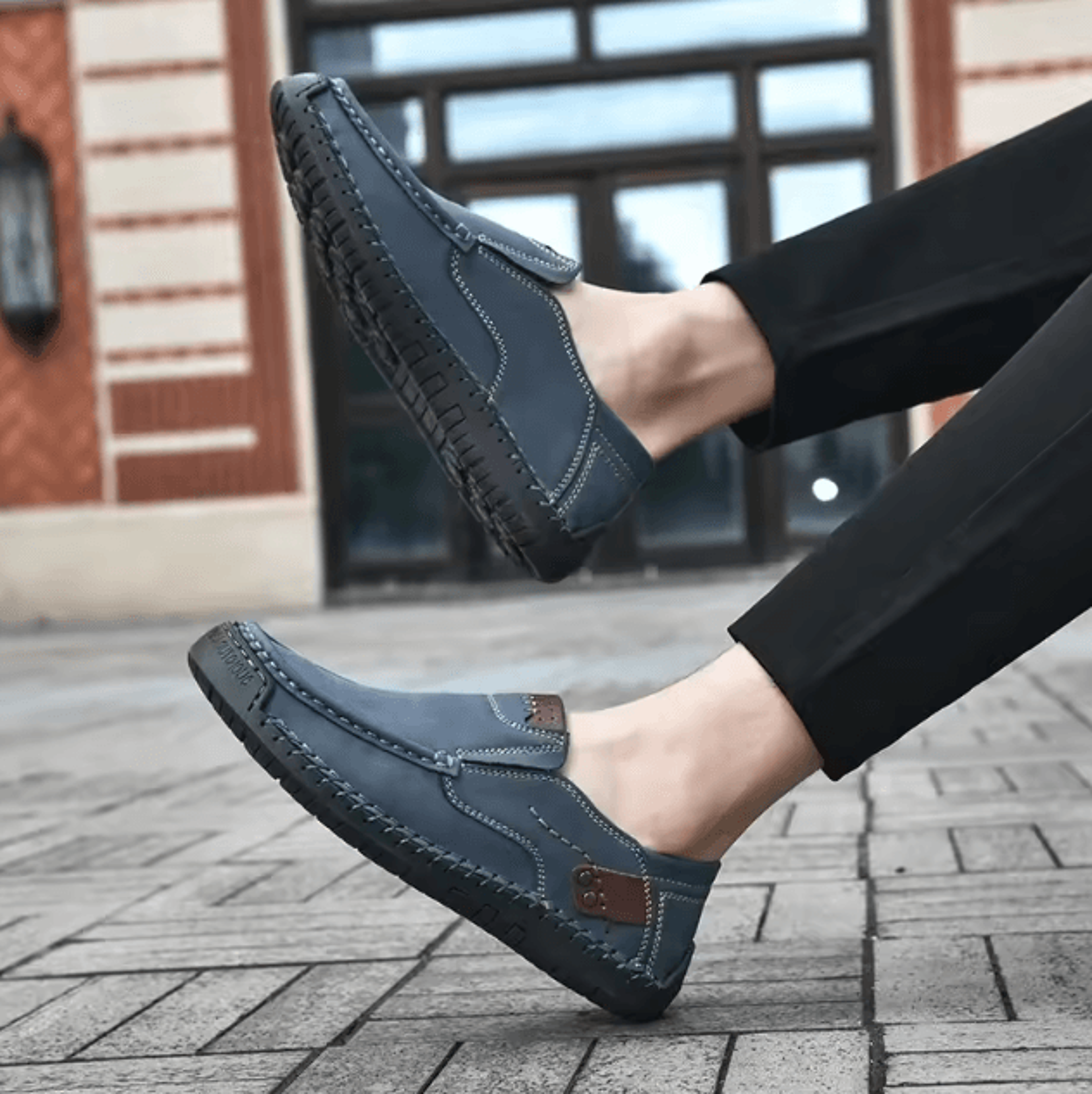 Mens Soft Leather Handmade Loafers Comfortable Slip On Casual Shoes 5