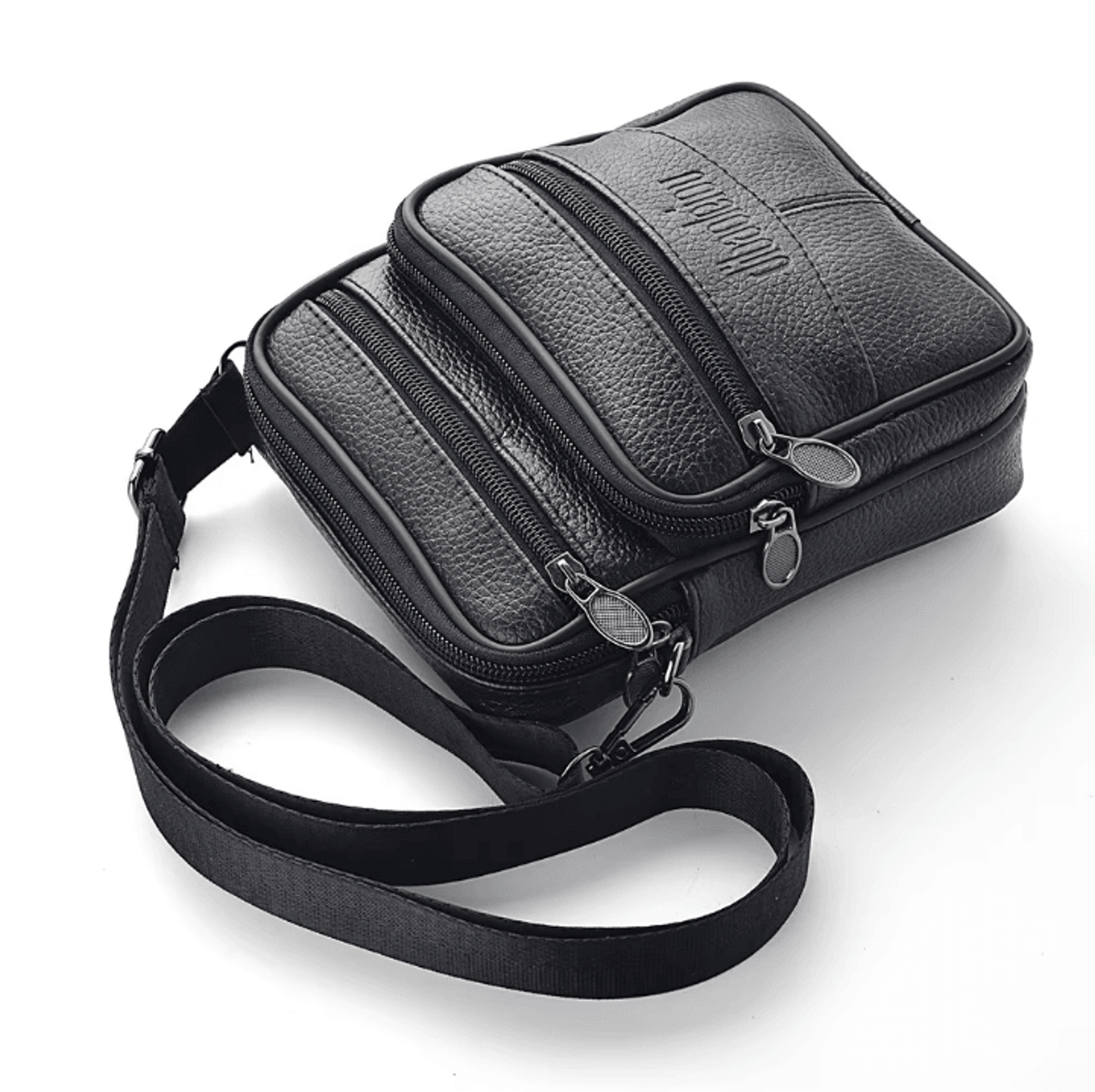 Mens Genuine Leather Crossbody Bag High Quality Retro Business Messenger Bag 4