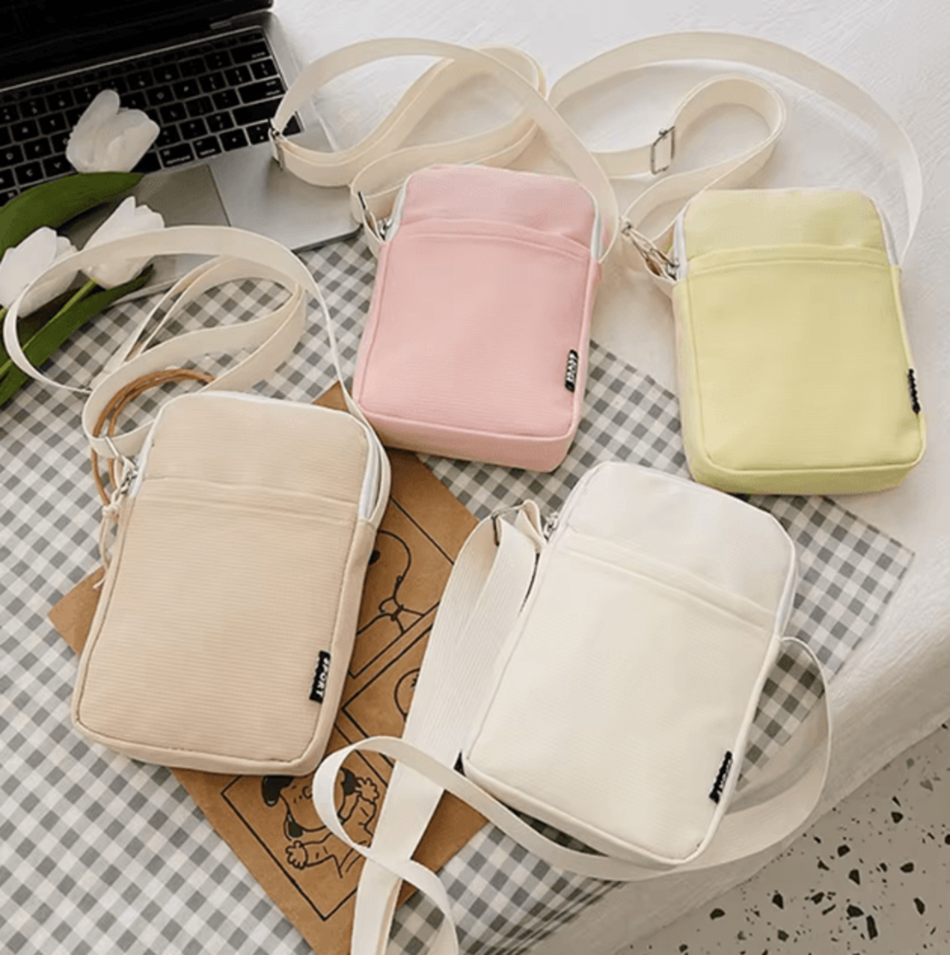 mini phone pouch lightweight canvas crossbody small shoulder tote bag